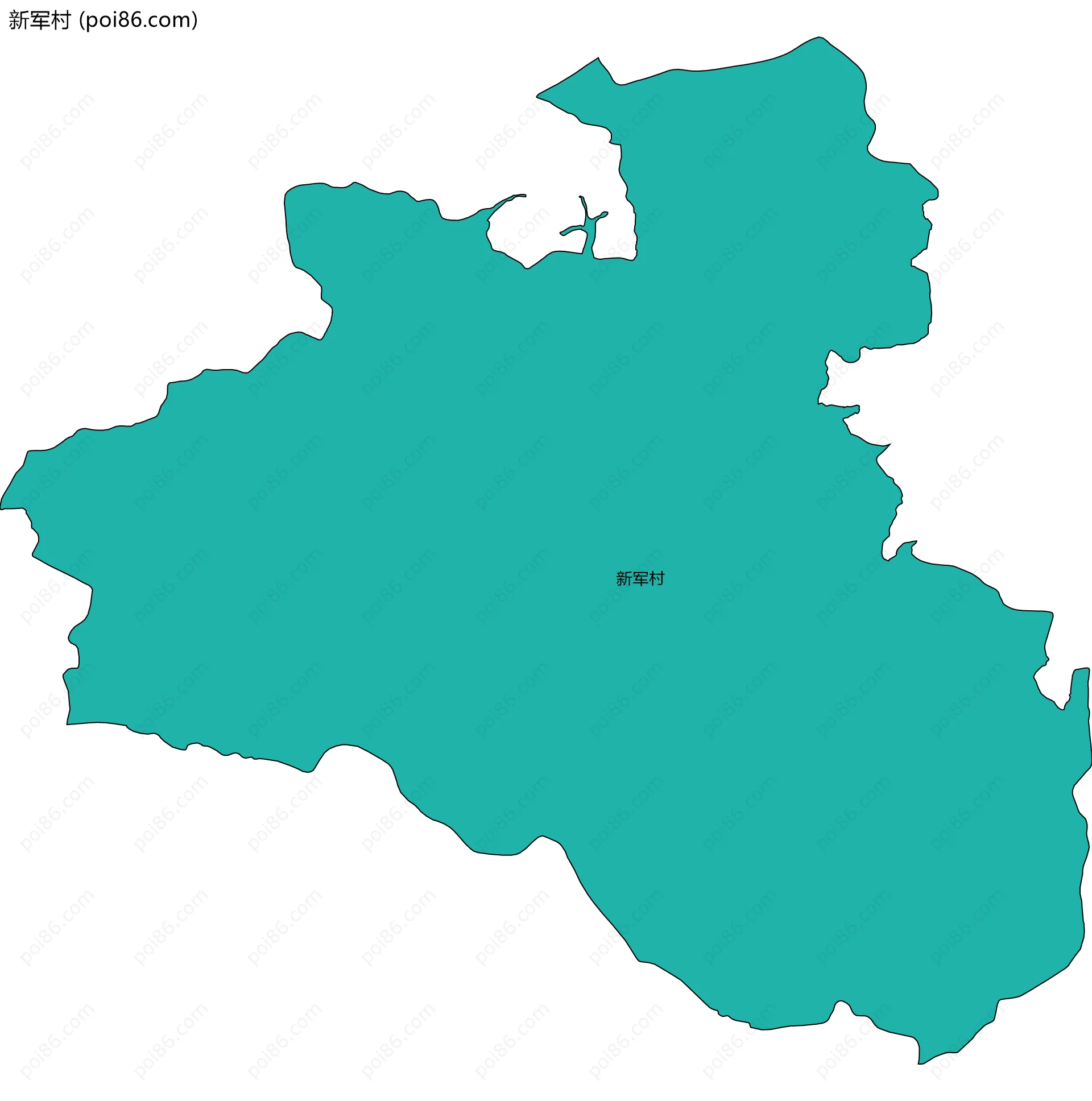 新军村边界地图