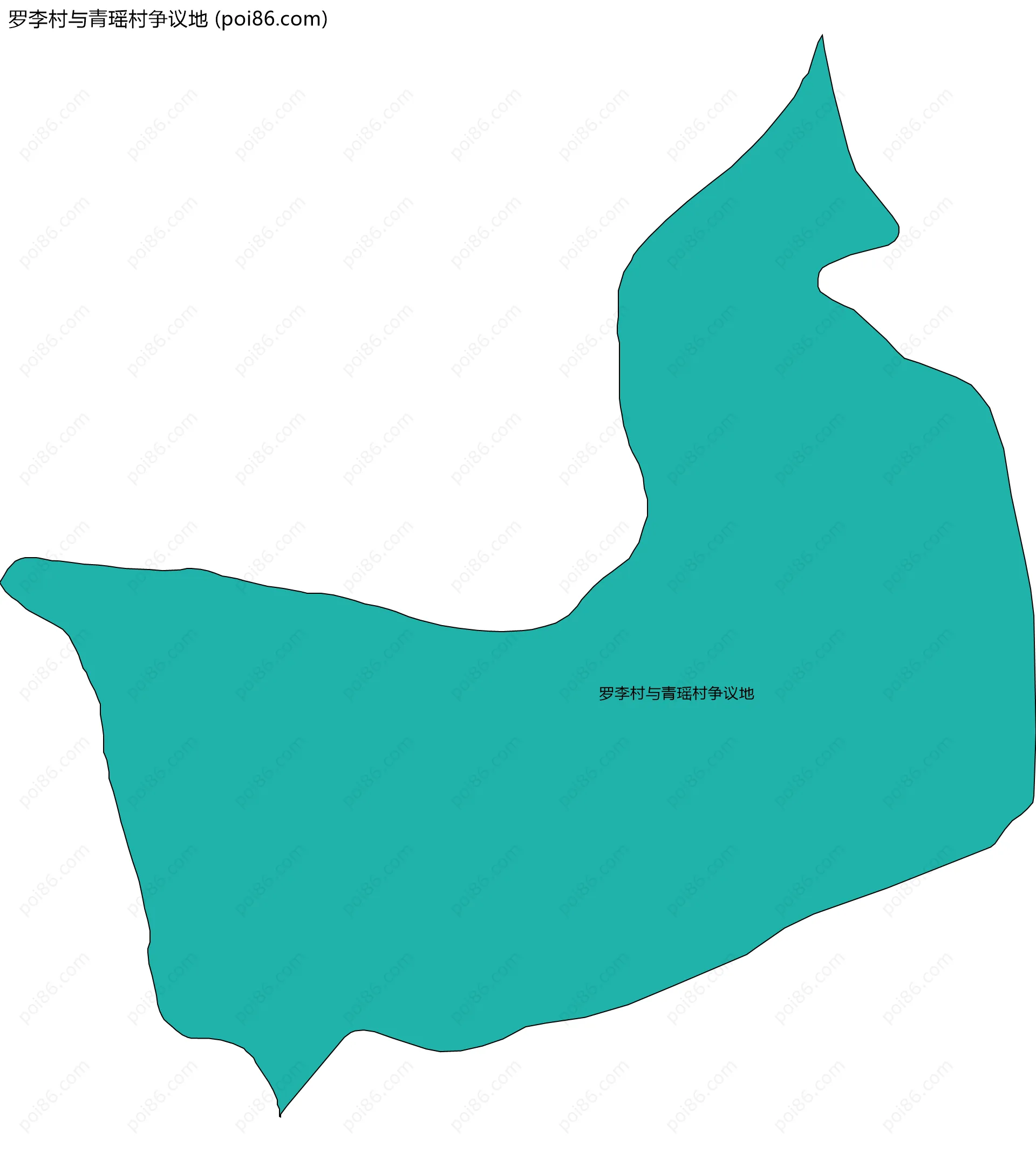 罗李村与青瑶村争议地边界地图