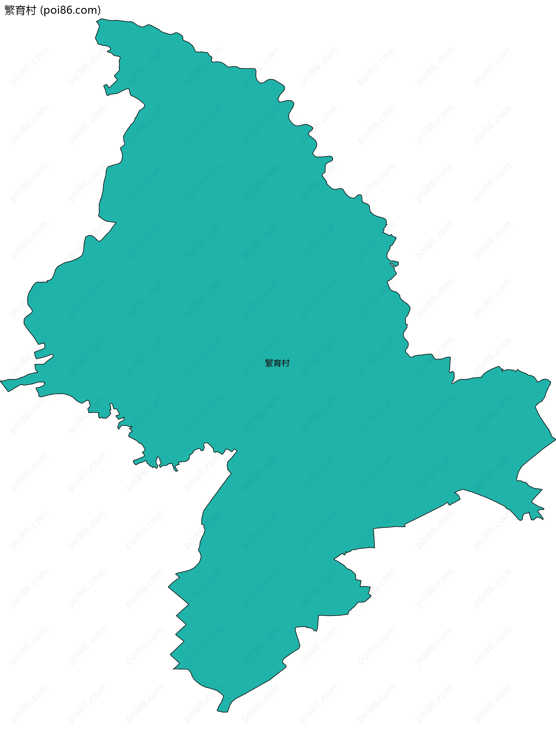 繁育村边界地图