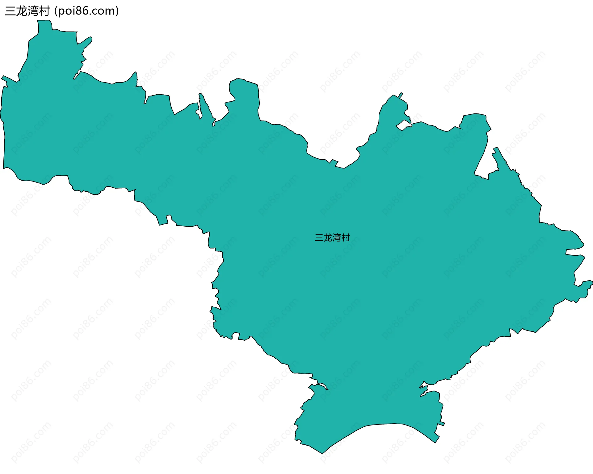 三龙湾村边界地图