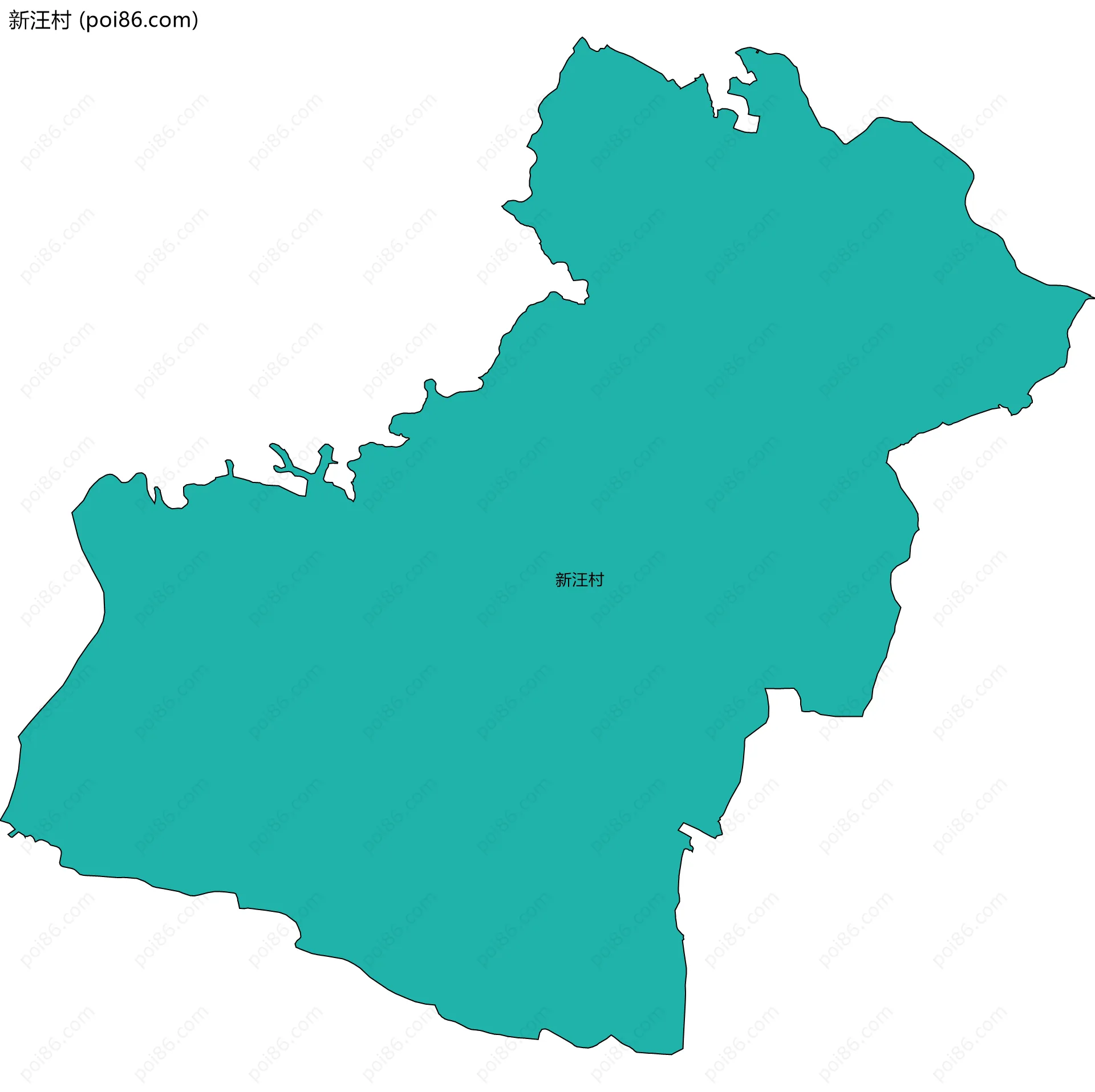 新汪村边界地图