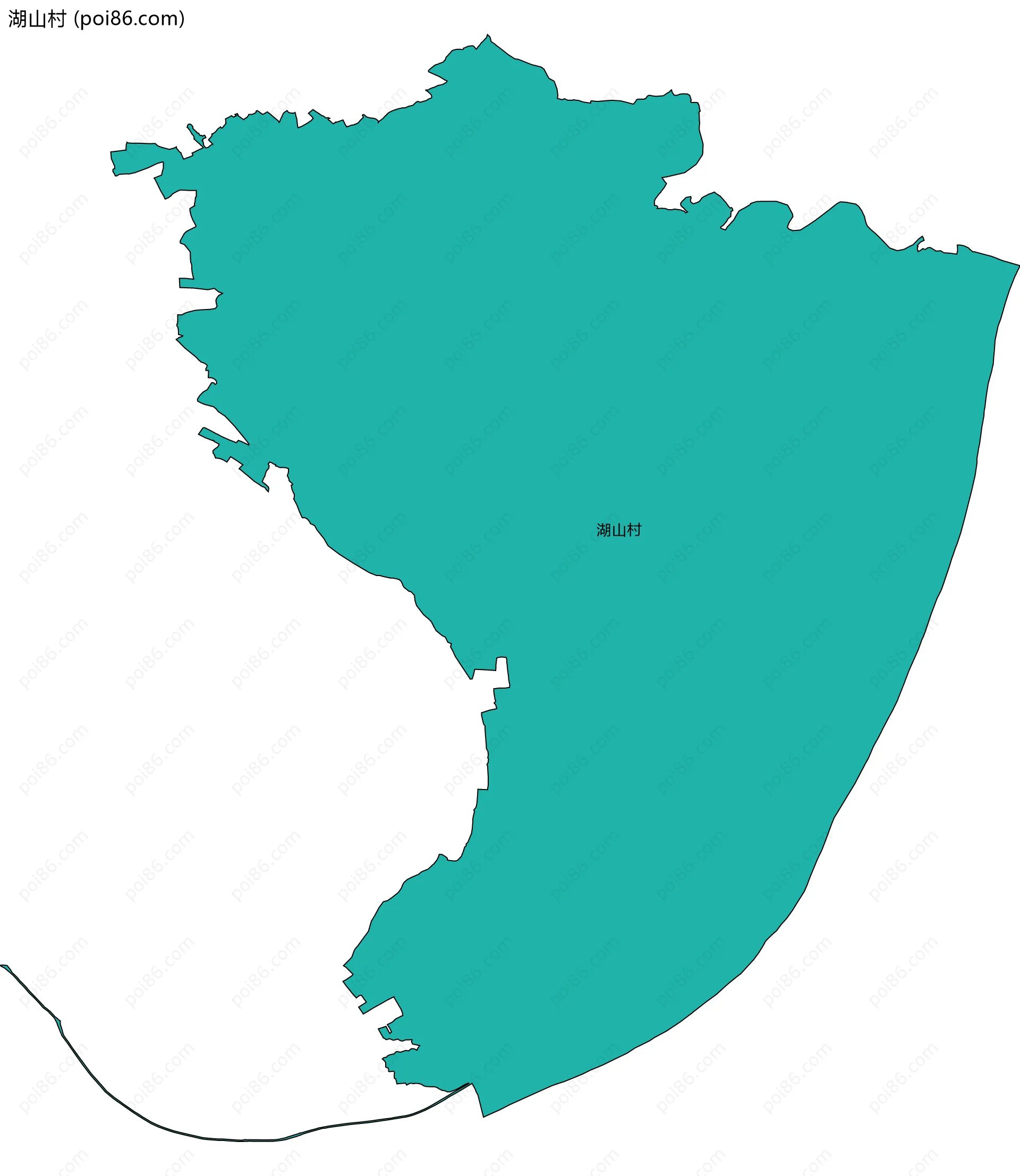 湖山村边界地图