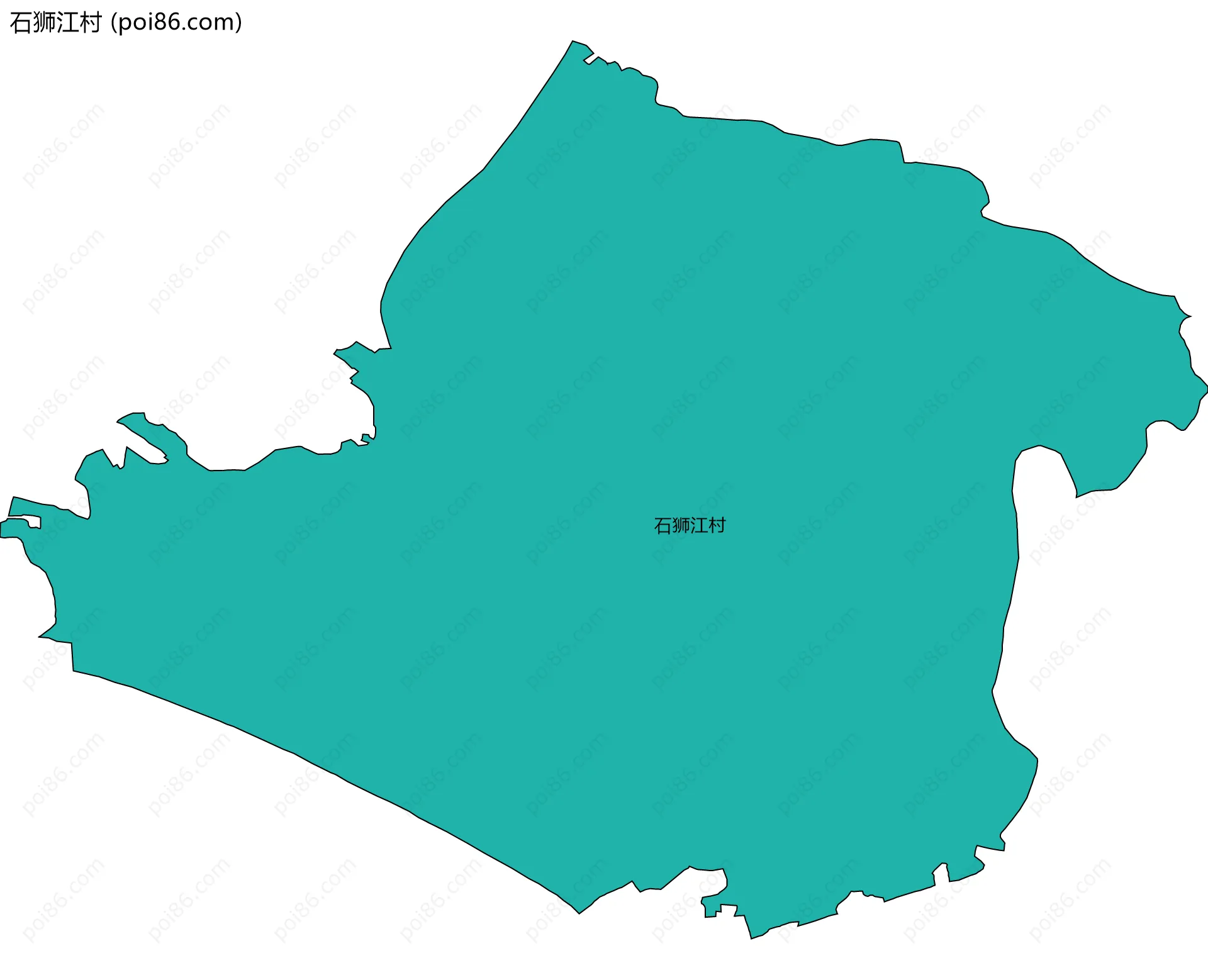 石狮江村边界地图