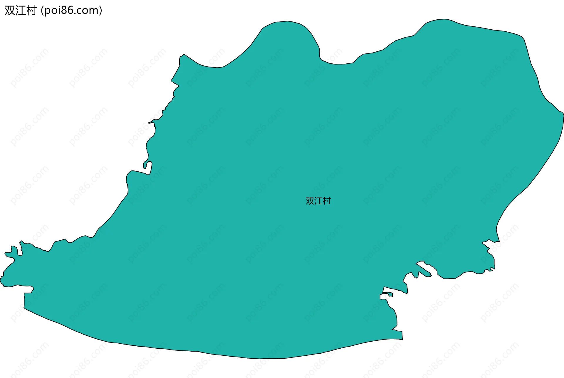 双江村边界地图
