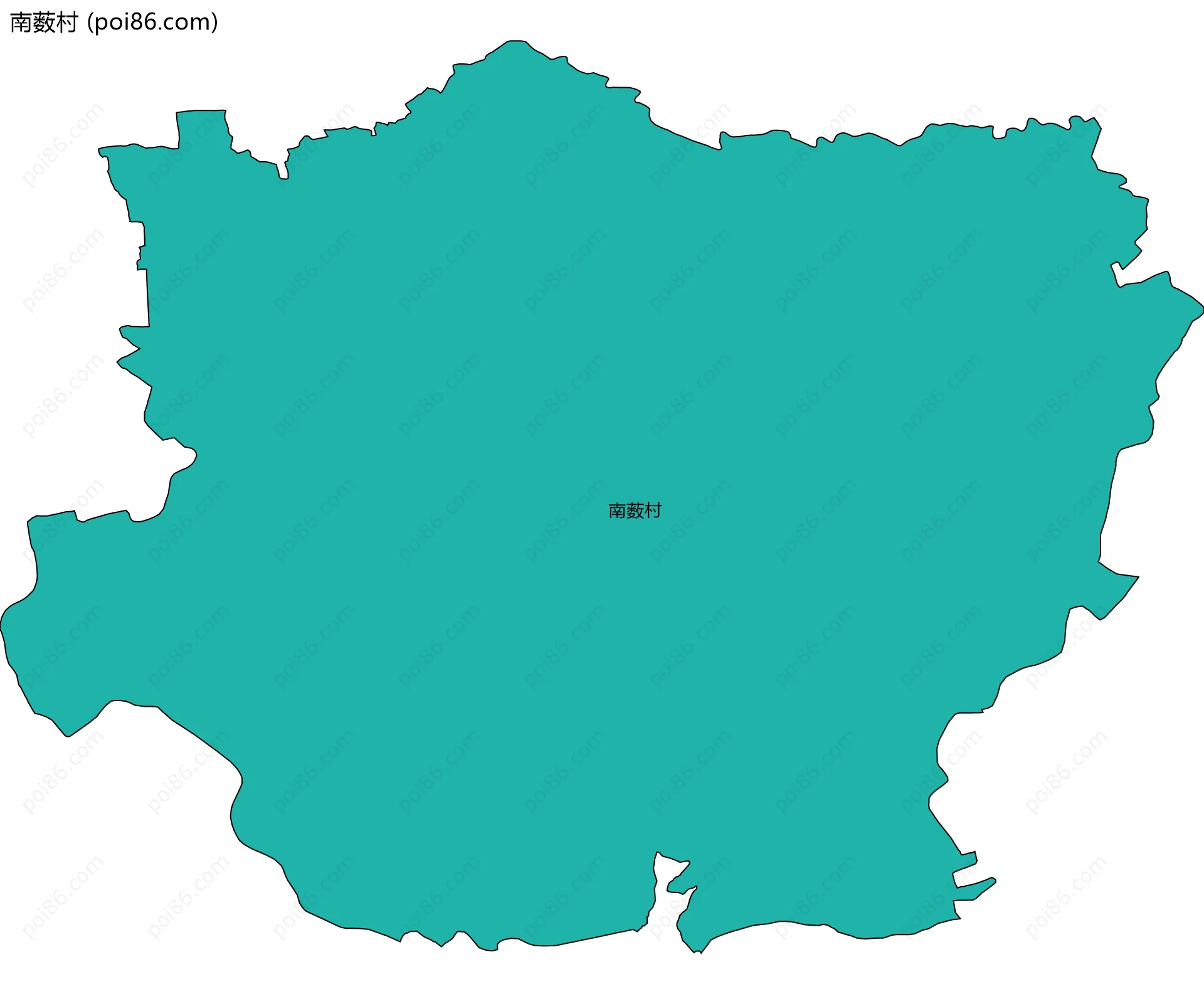 南薮村边界地图