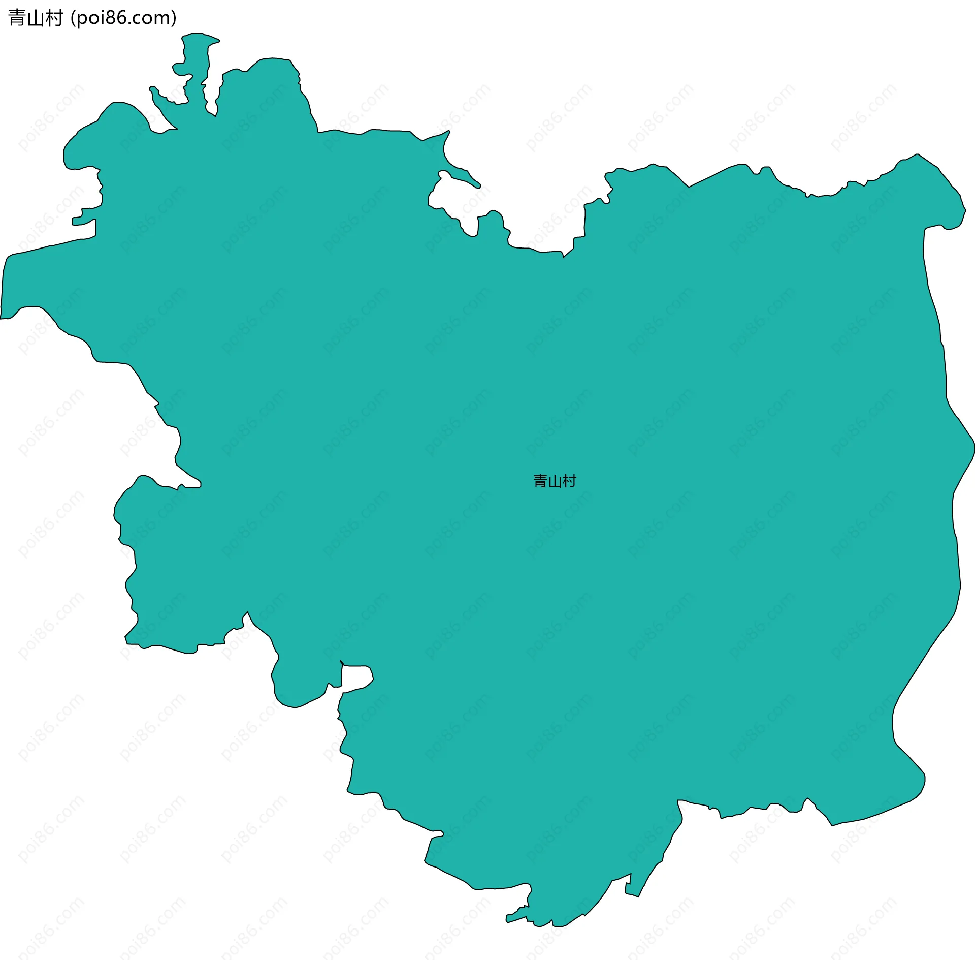 青山村边界地图
