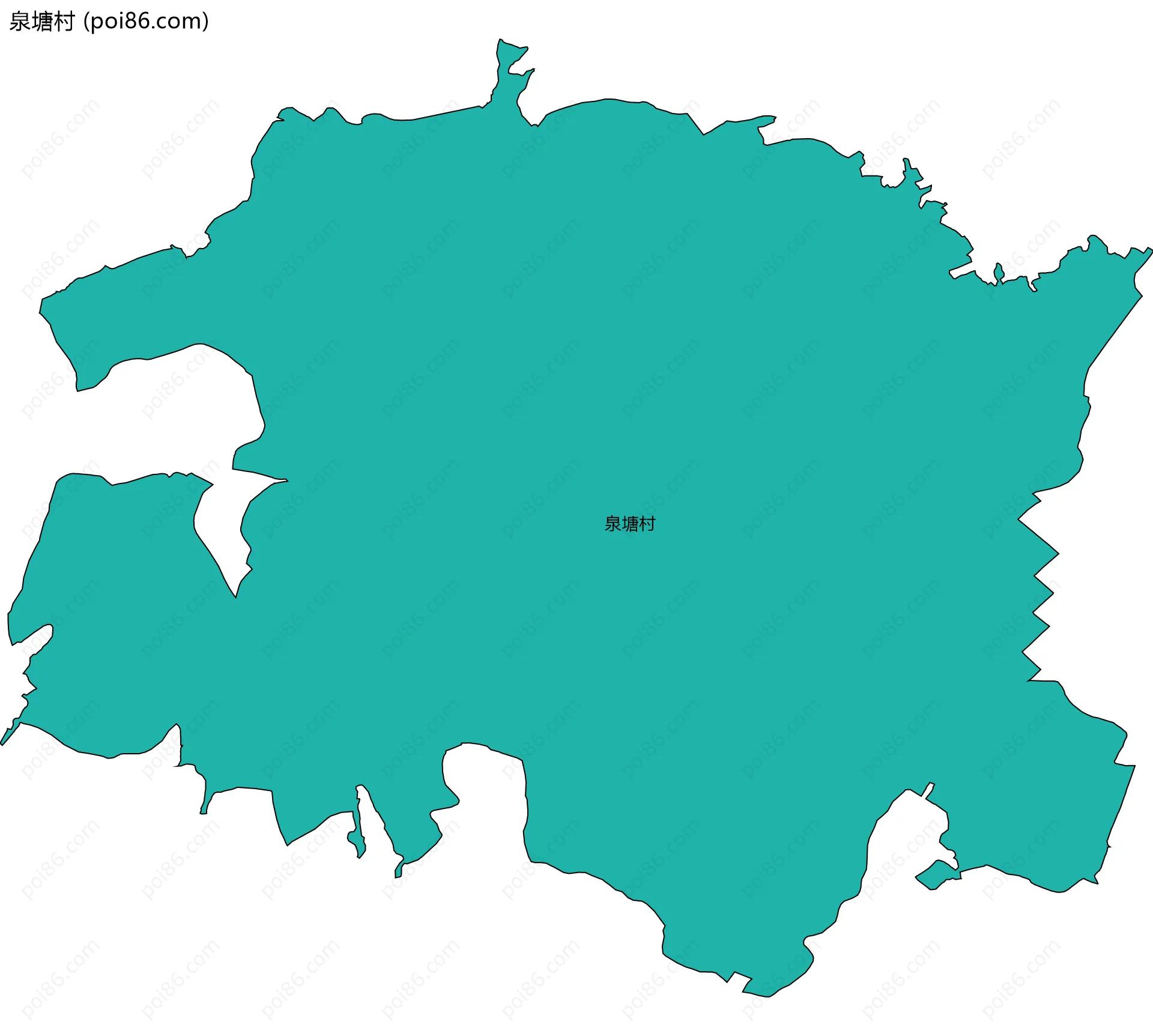 泉塘村边界地图