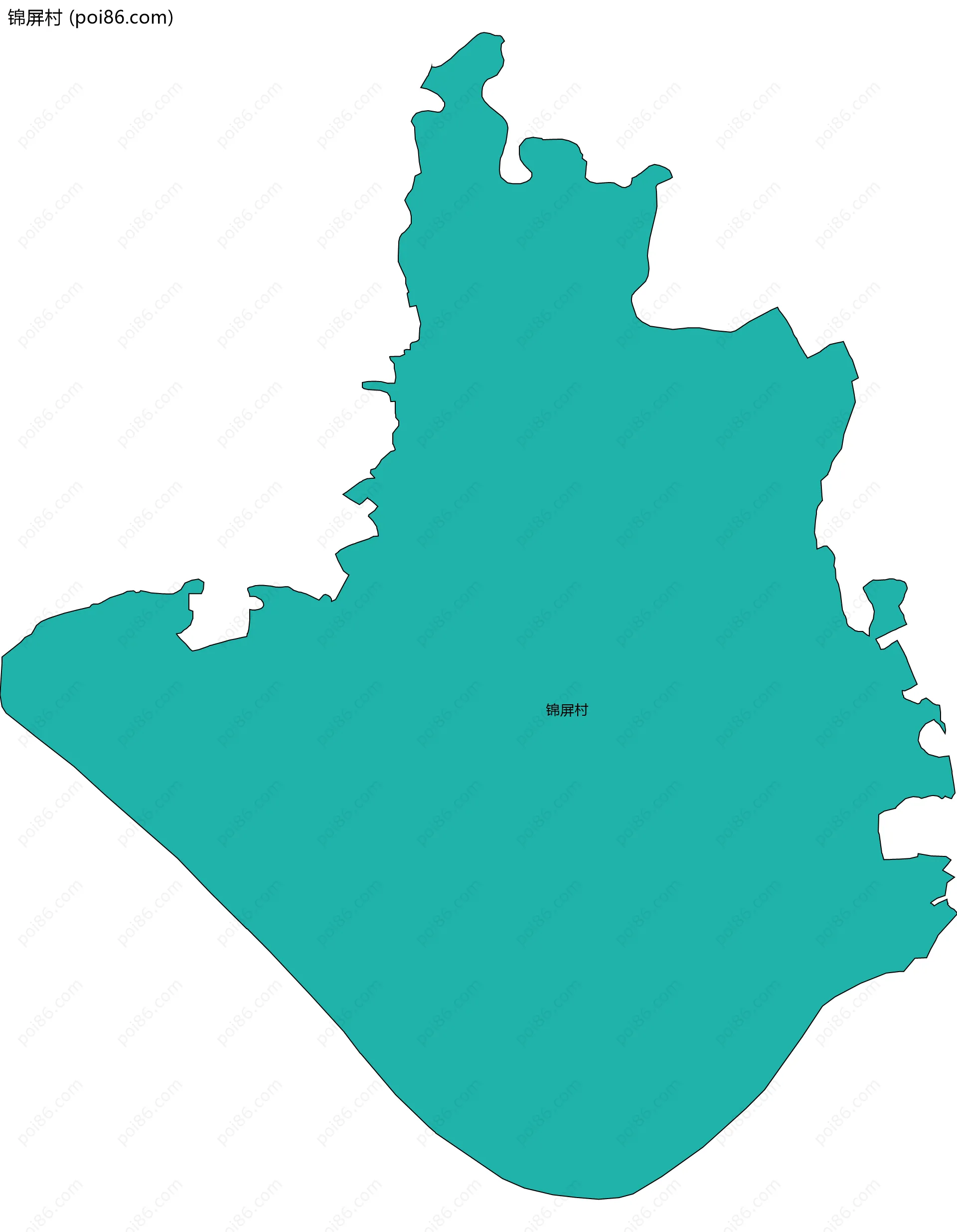 锦屏村边界地图