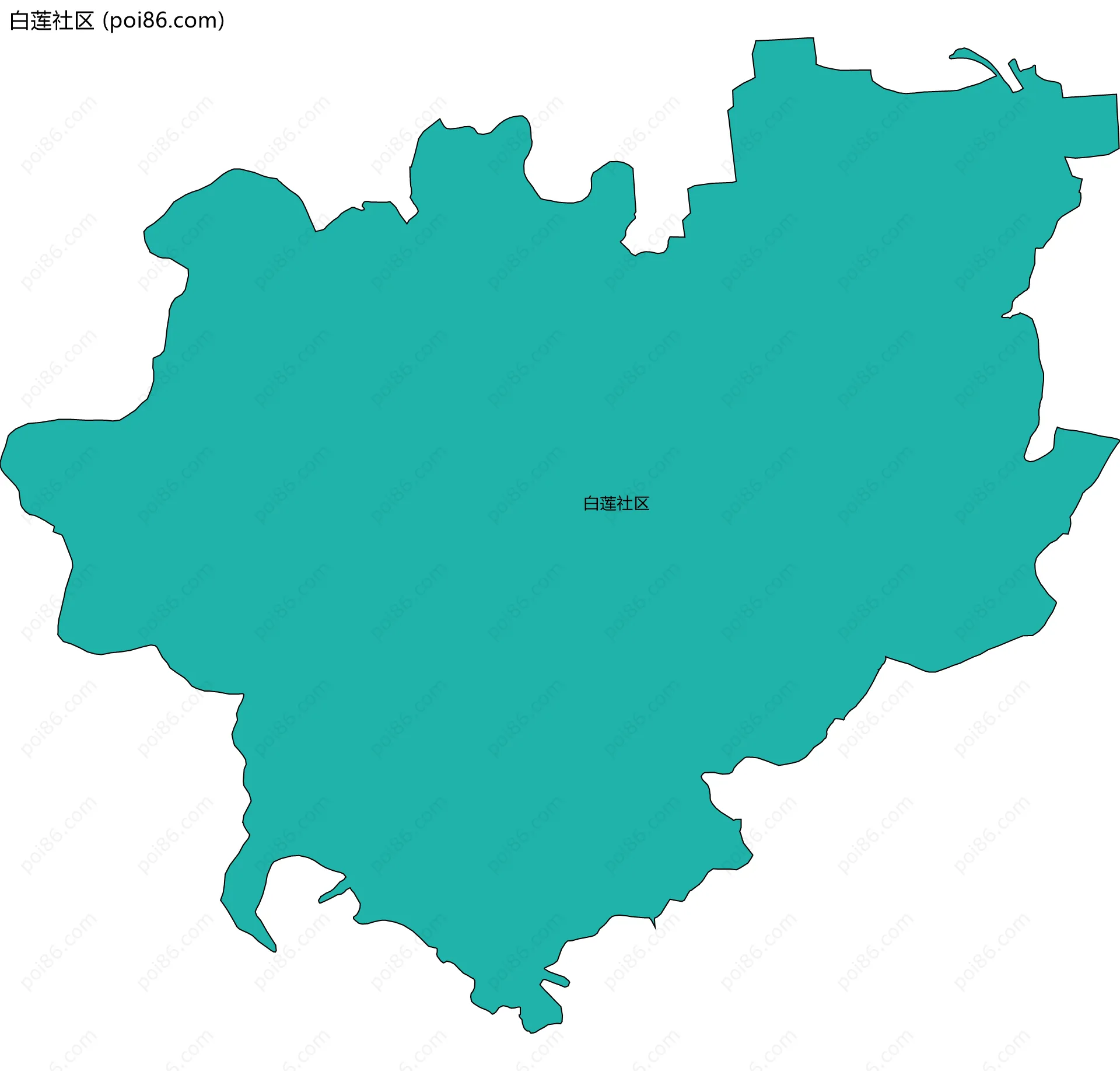 白莲社区边界地图