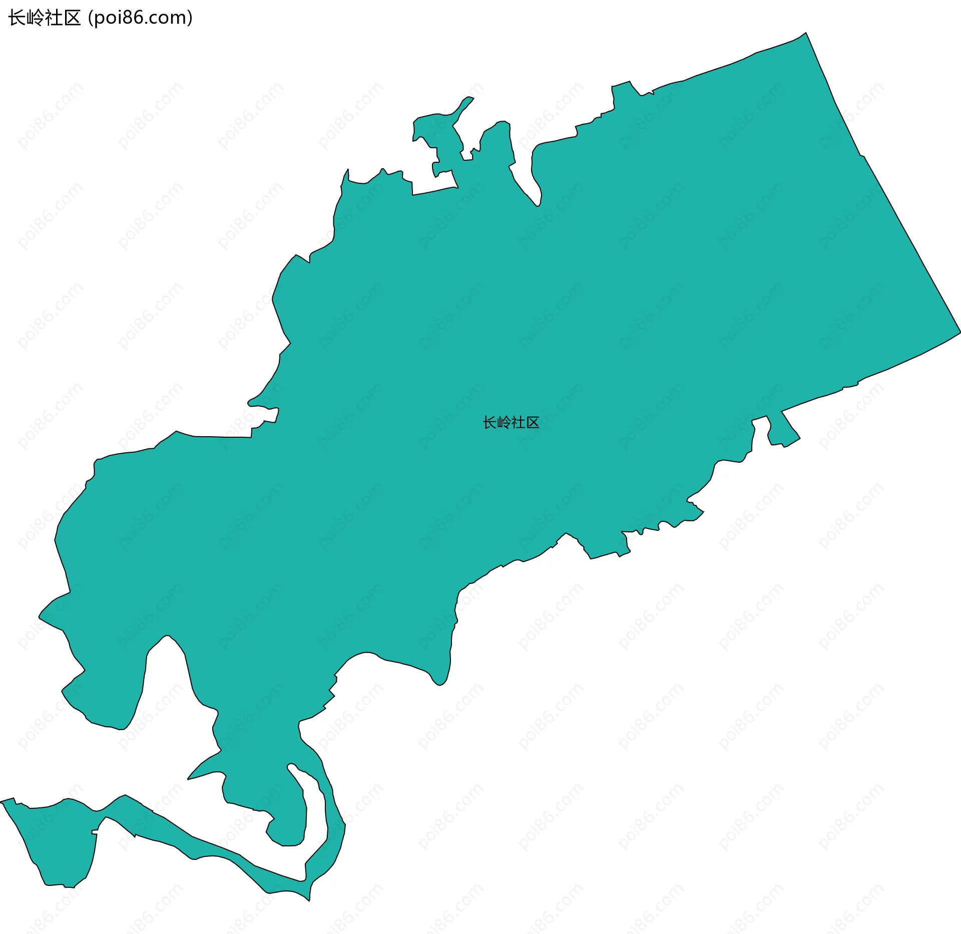 长岭社区边界地图