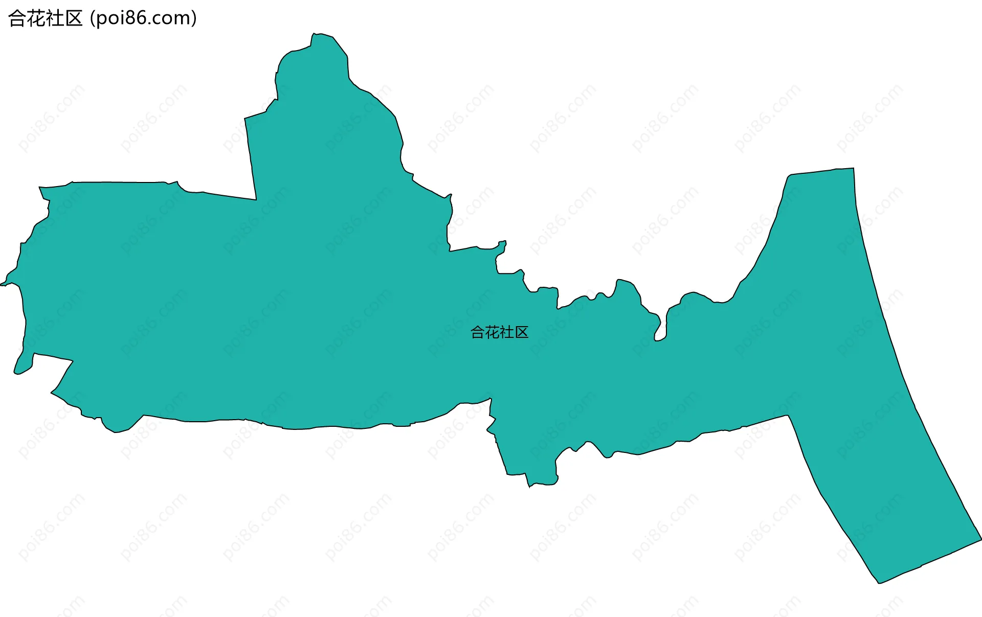 合花社区边界地图