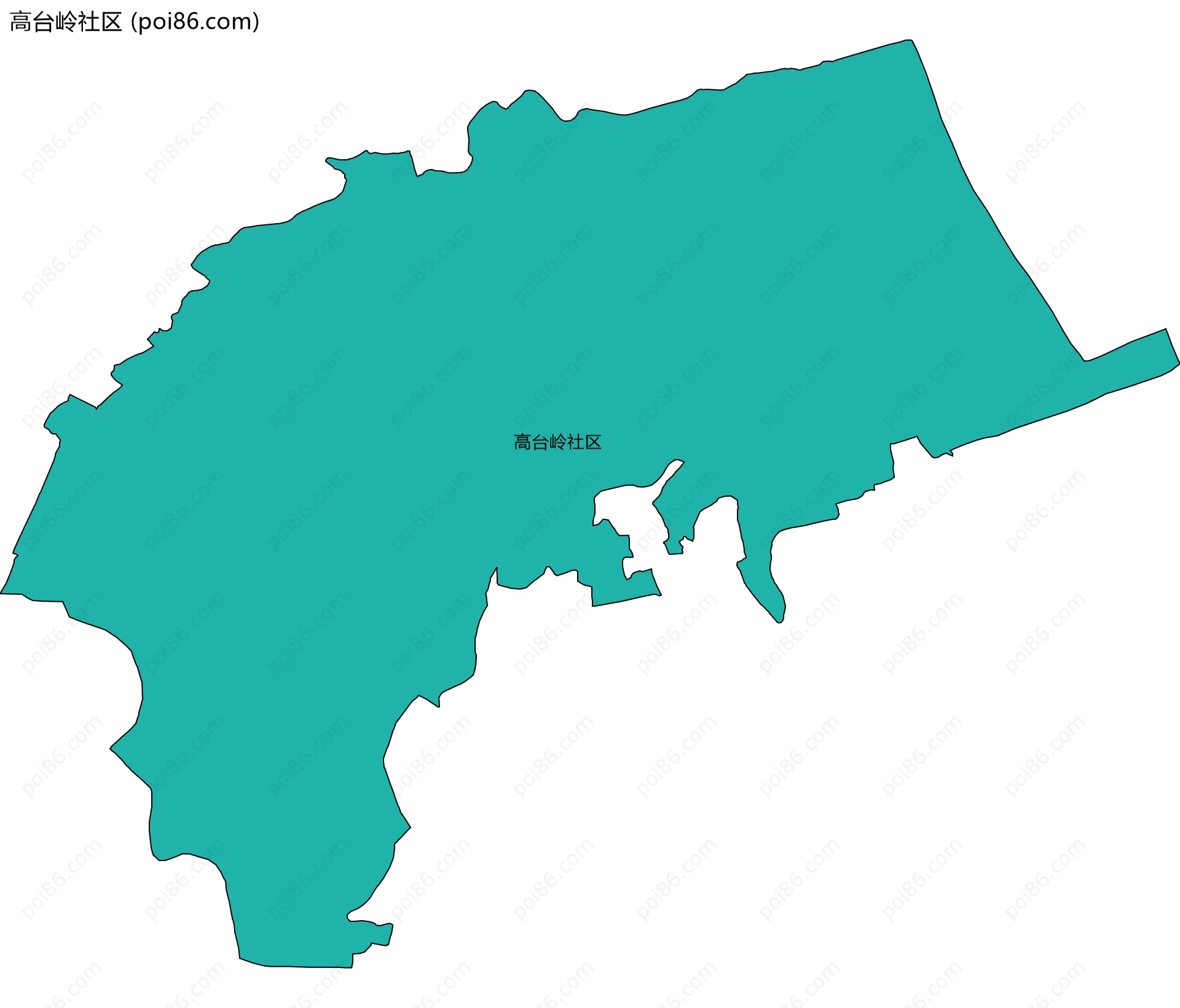 高台岭社区边界地图