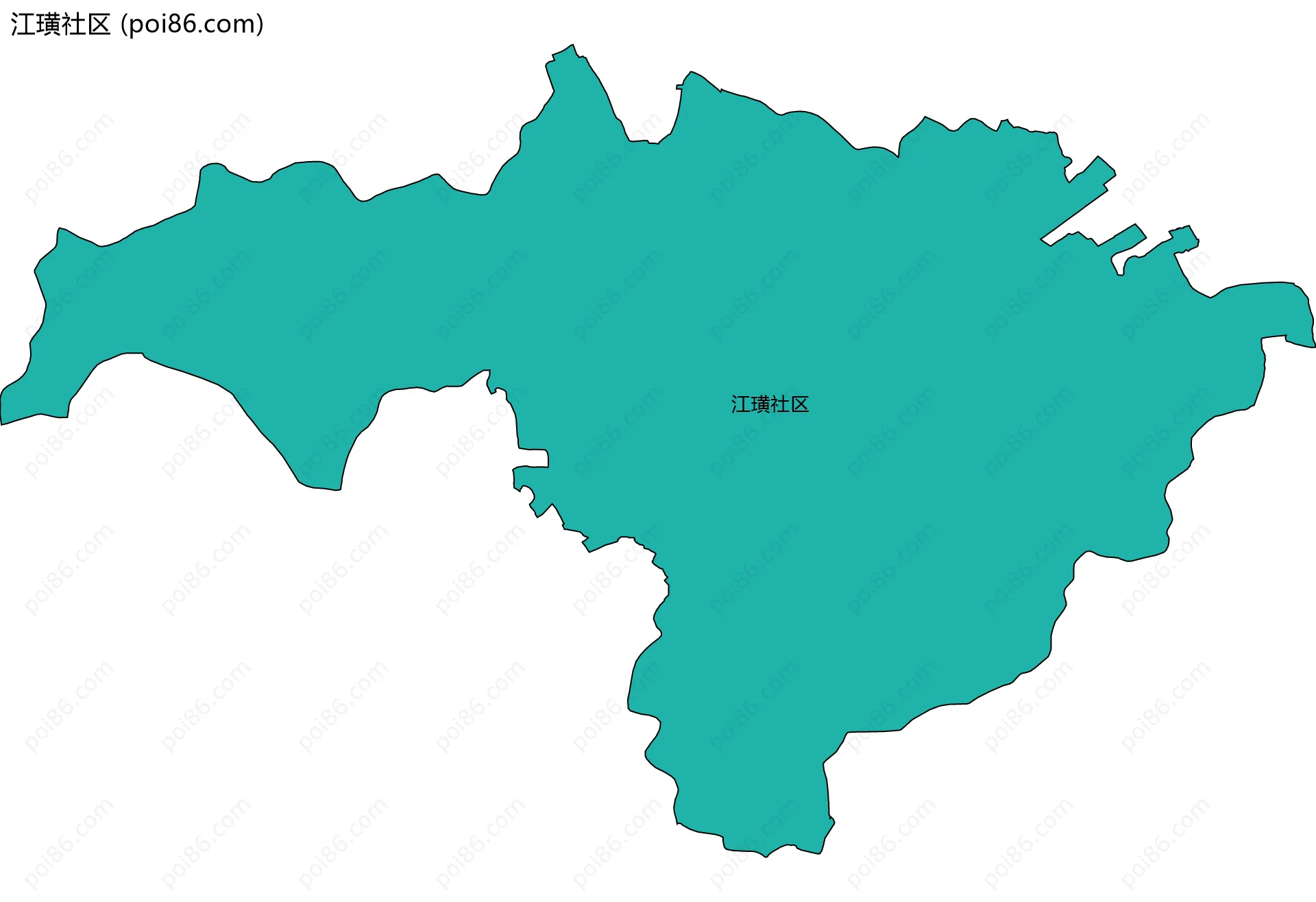 江璜社区边界地图