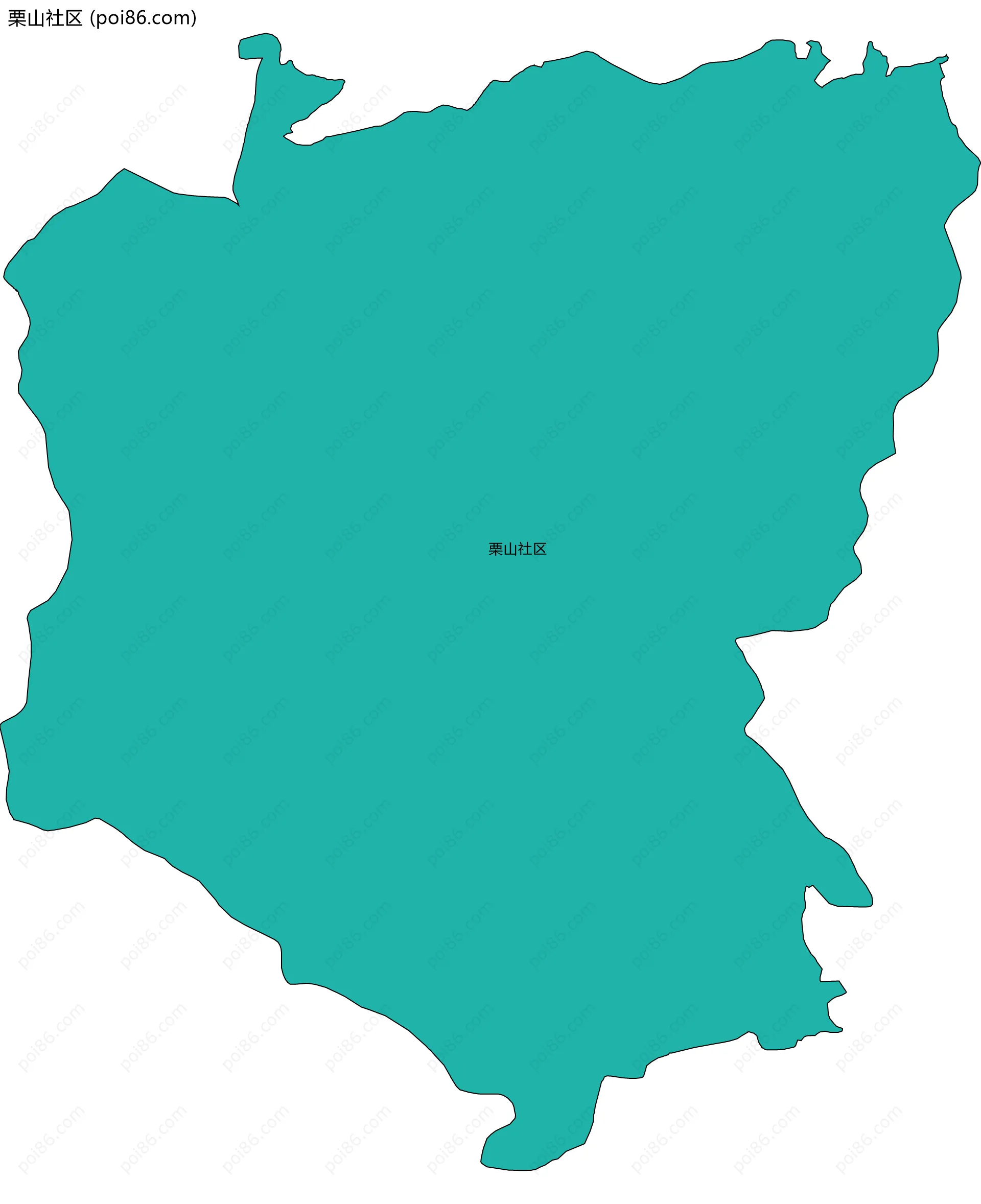 栗山社区边界地图