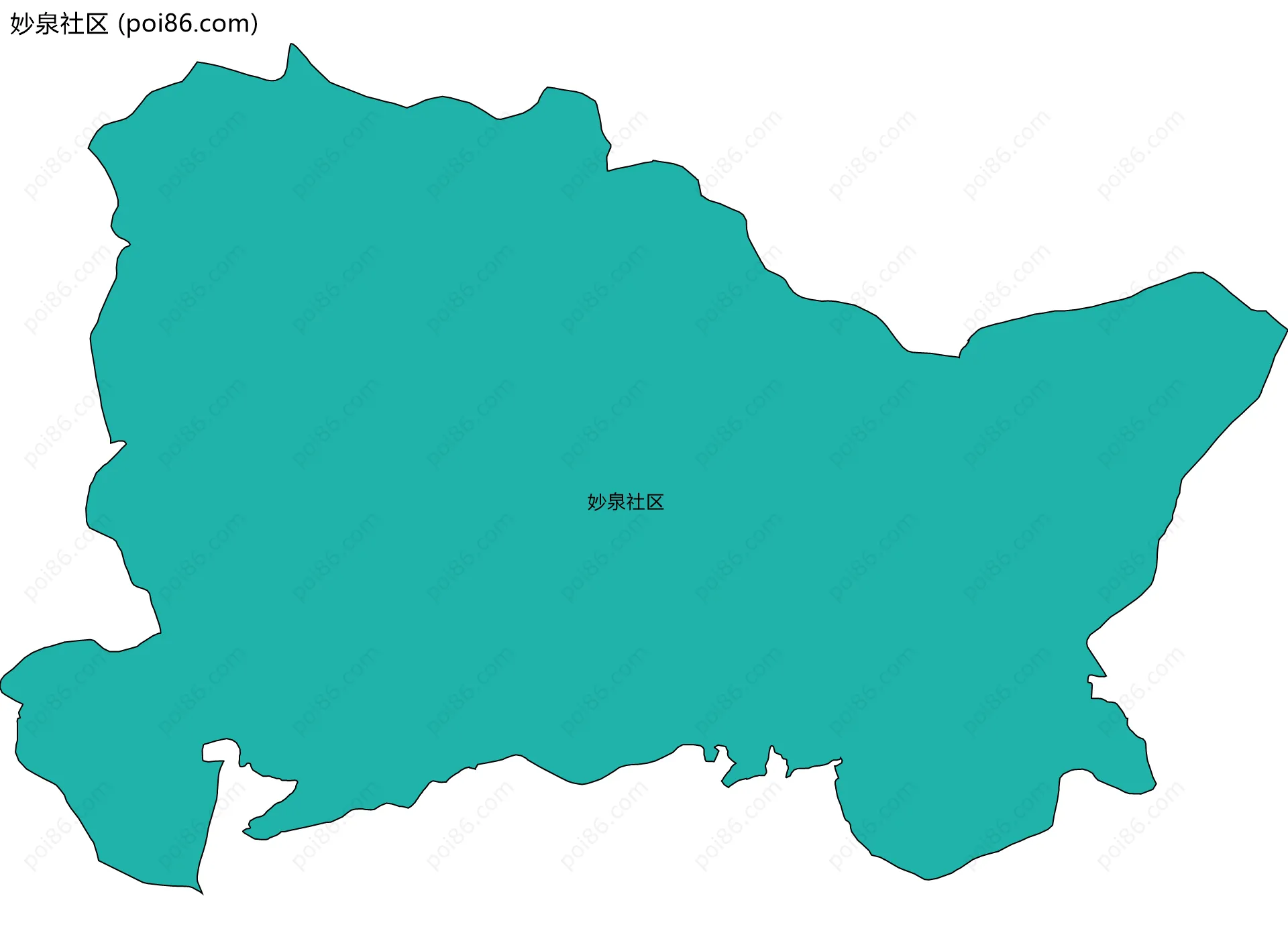 妙泉社区边界地图