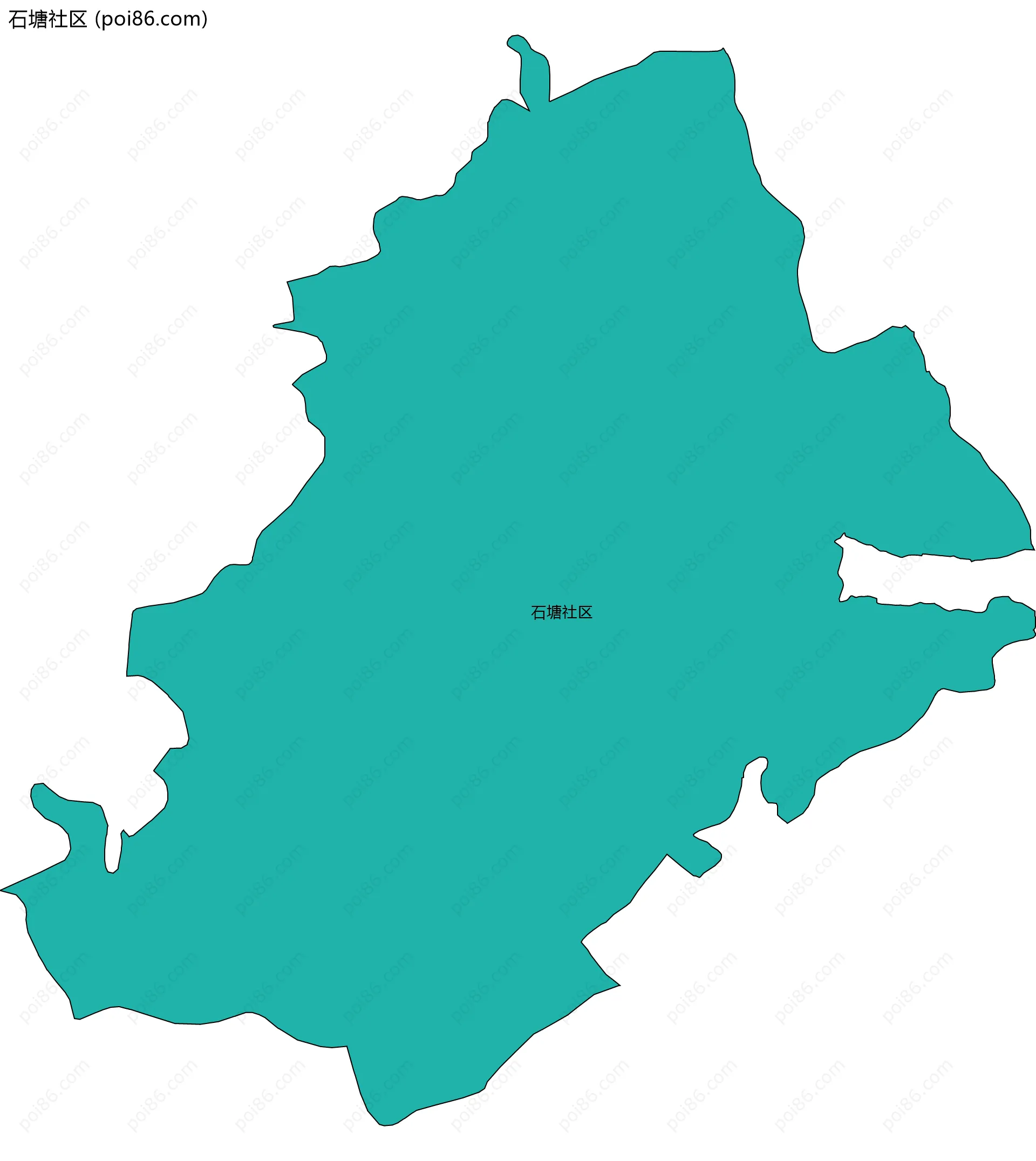 石塘社区边界地图