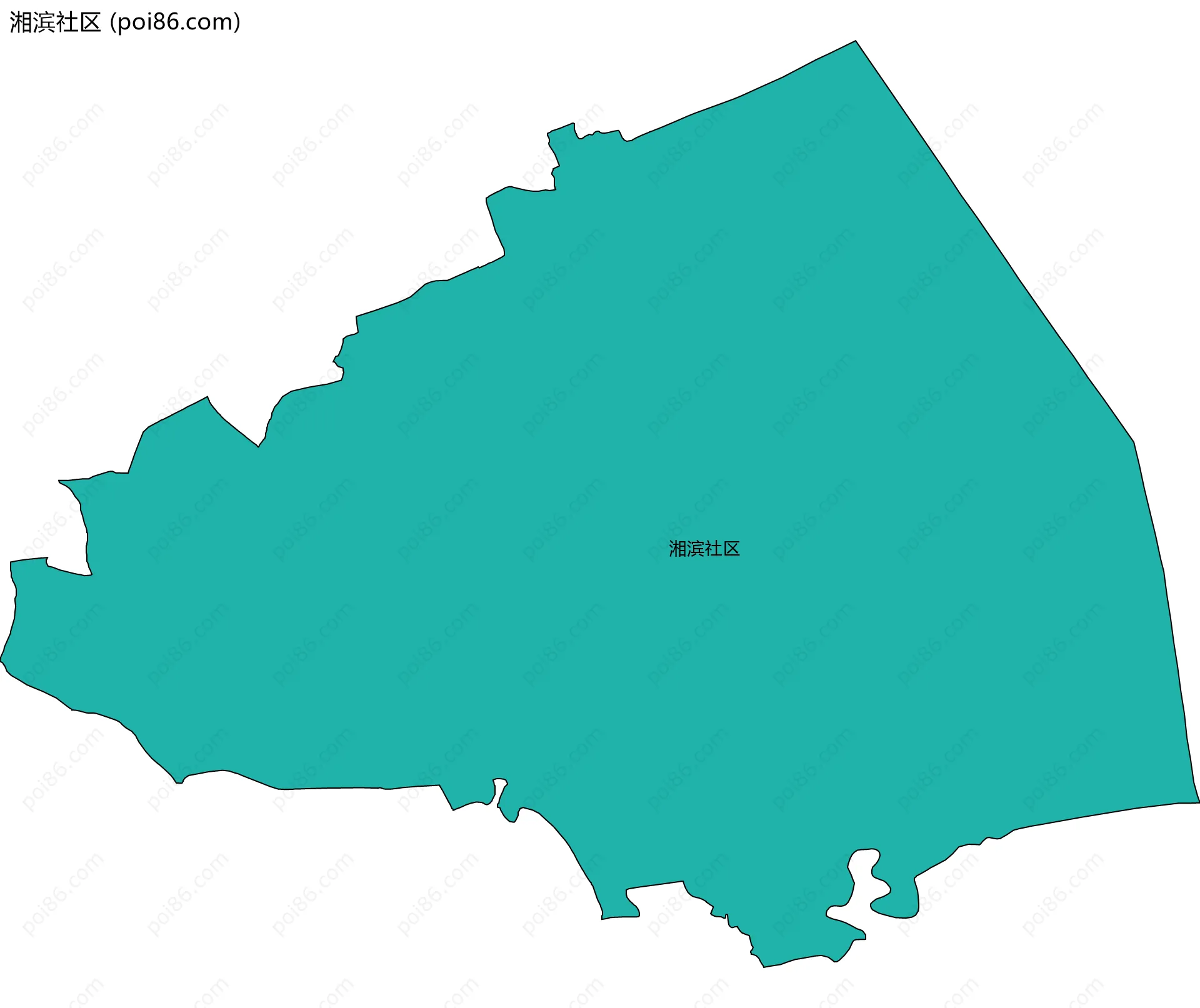 湘滨社区边界地图