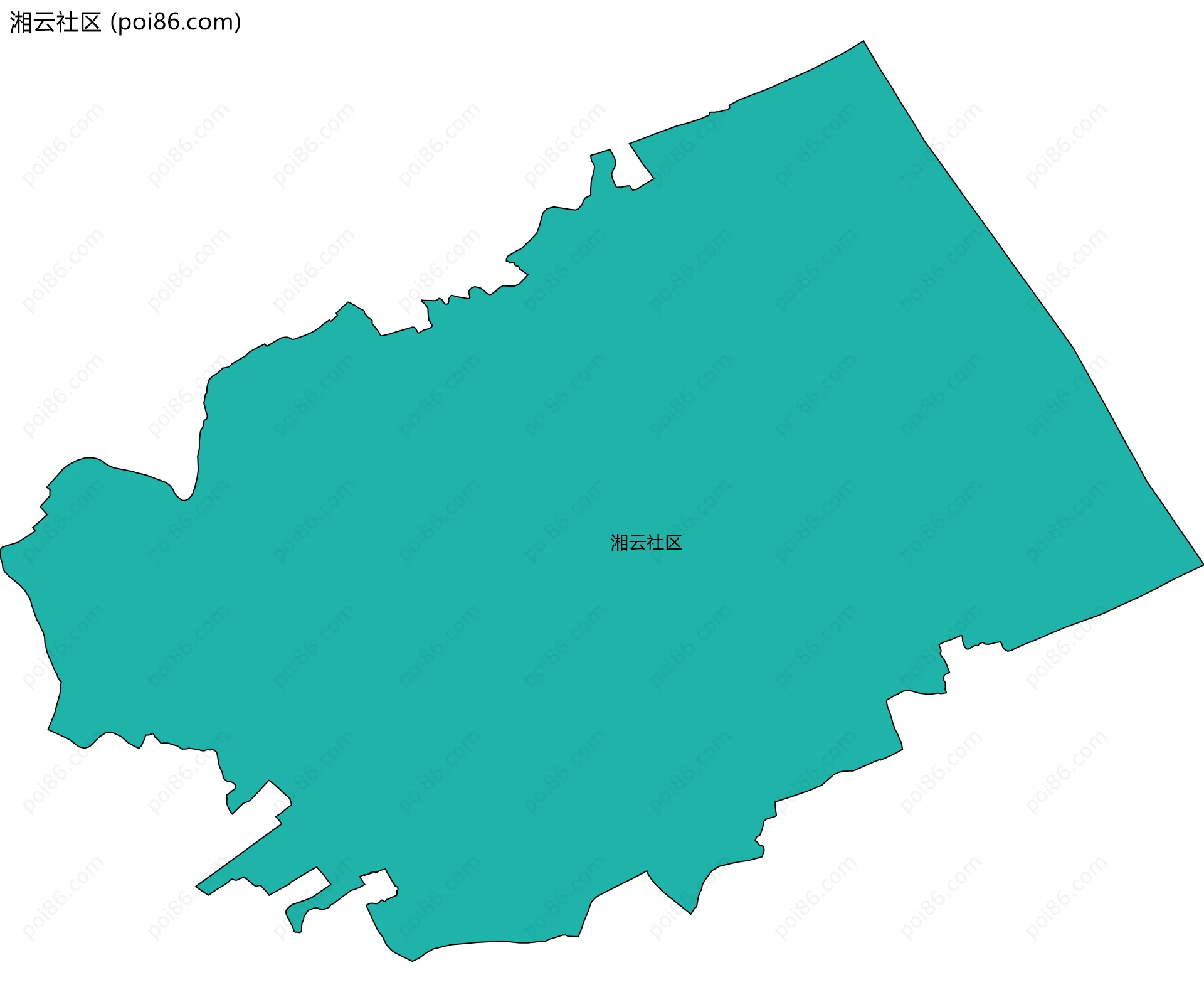 湘云社区边界地图