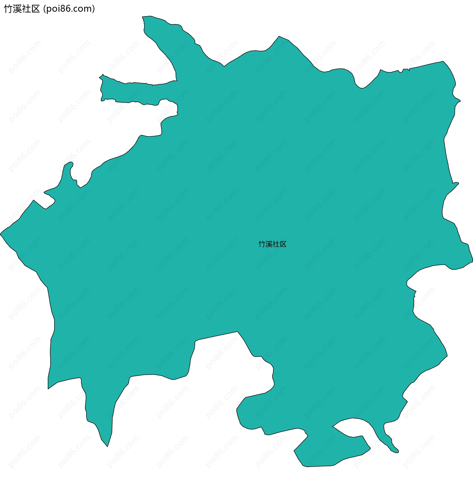 竹溪社区边界地图
