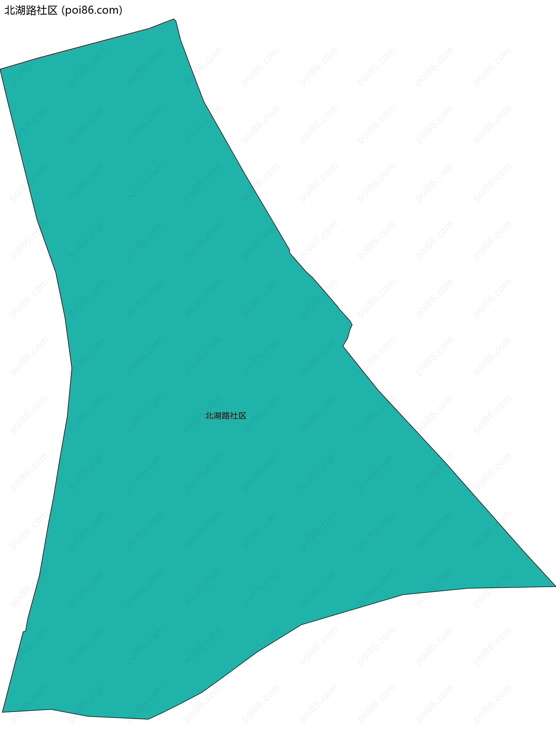 北湖路社区边界地图