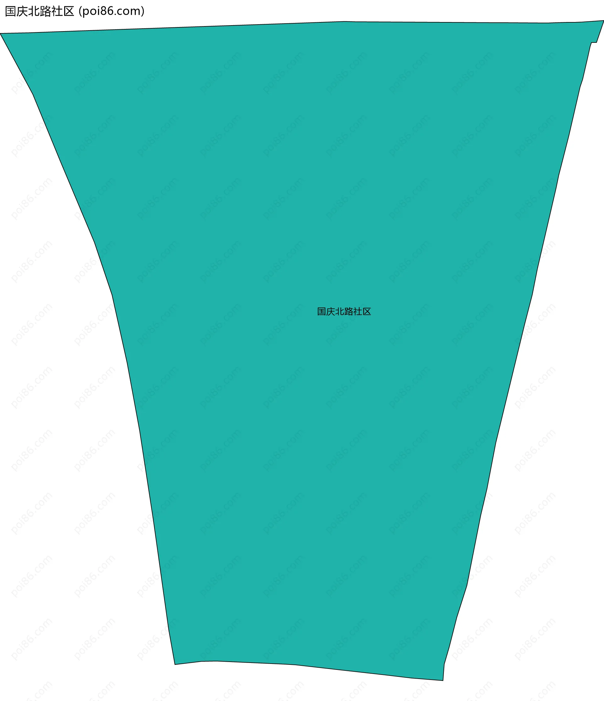 国庆北路社区边界地图