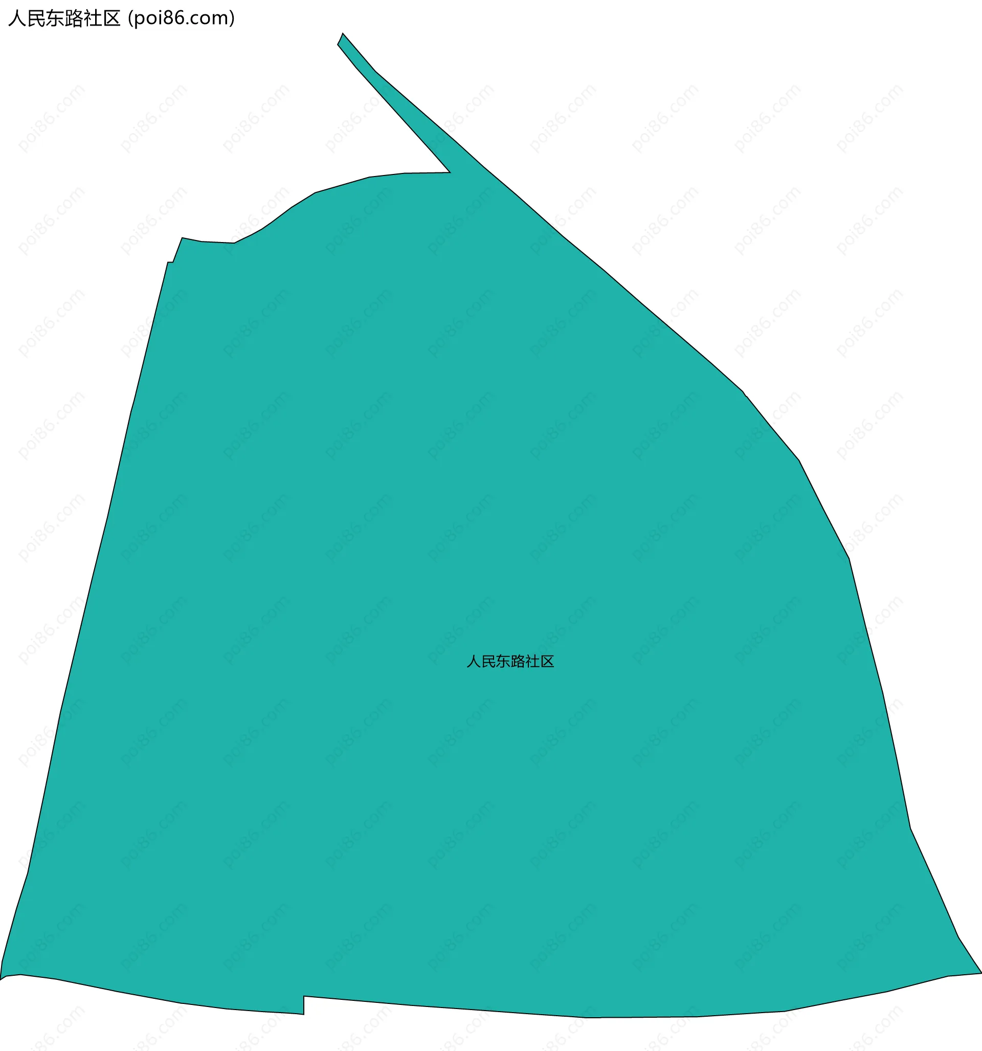 人民东路社区边界地图