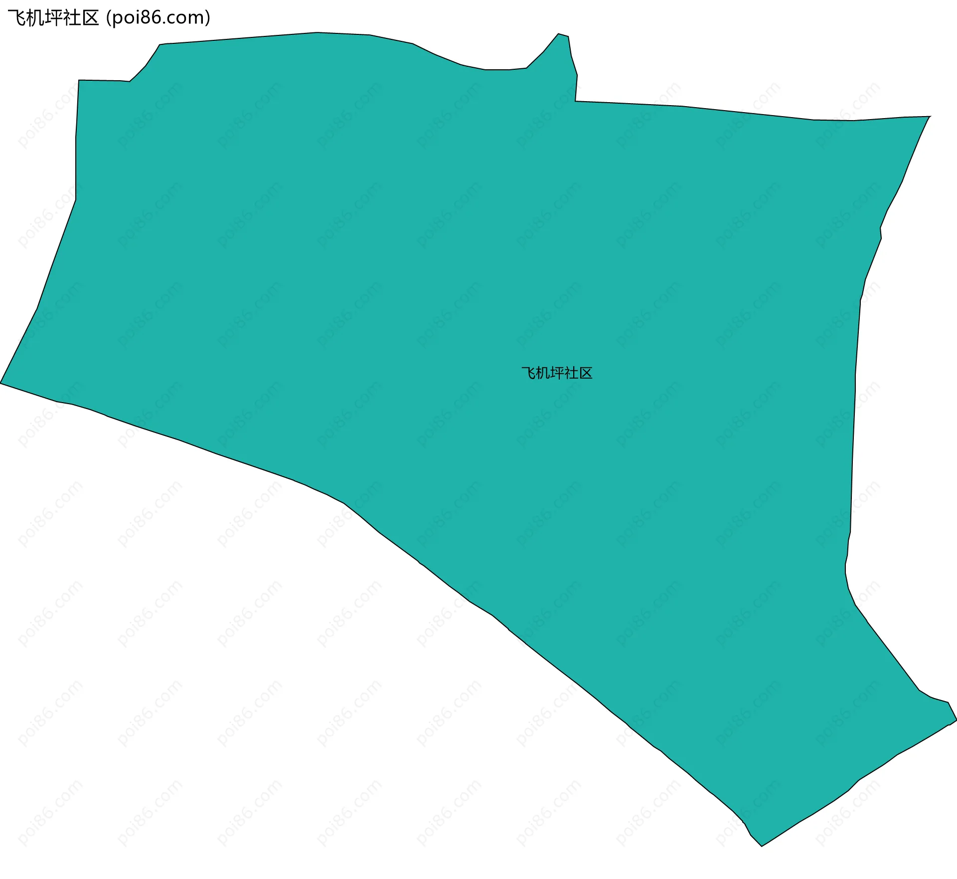 飞机坪社区边界地图