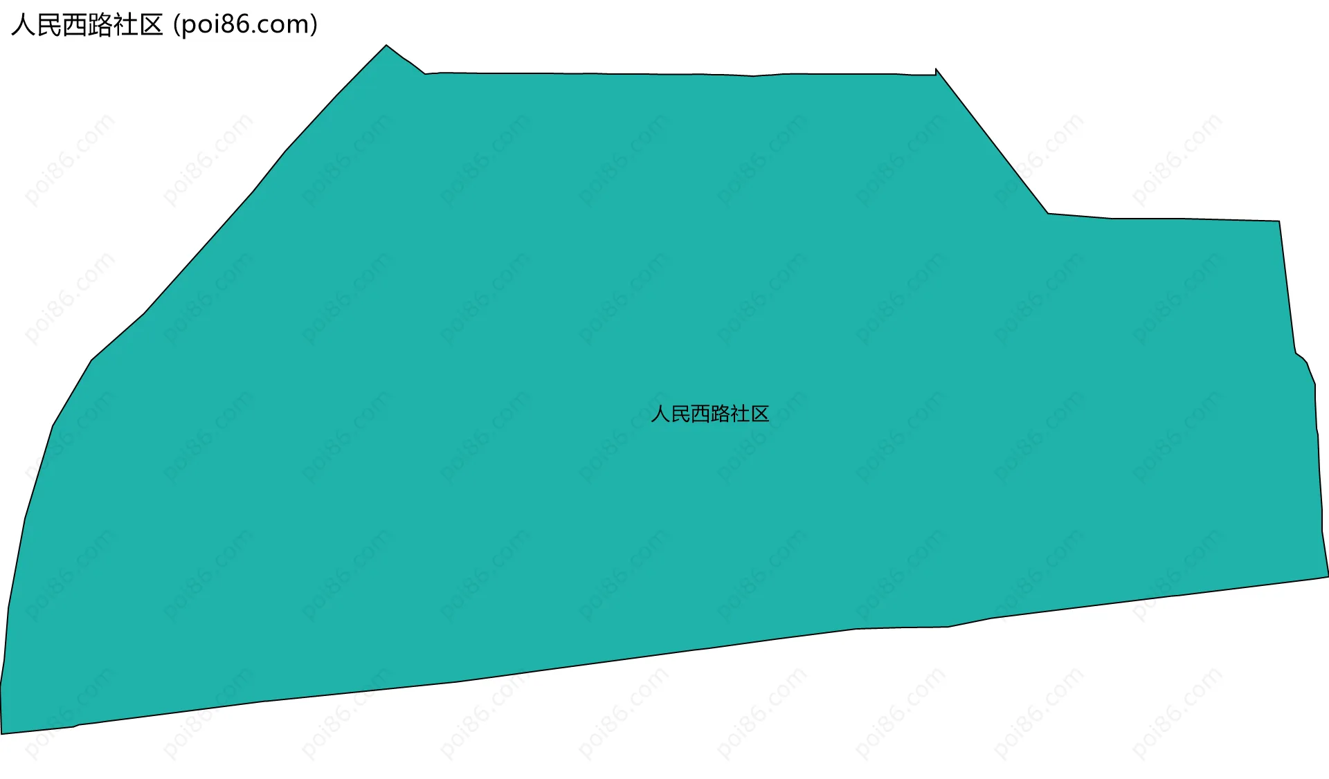 人民西路社区边界地图