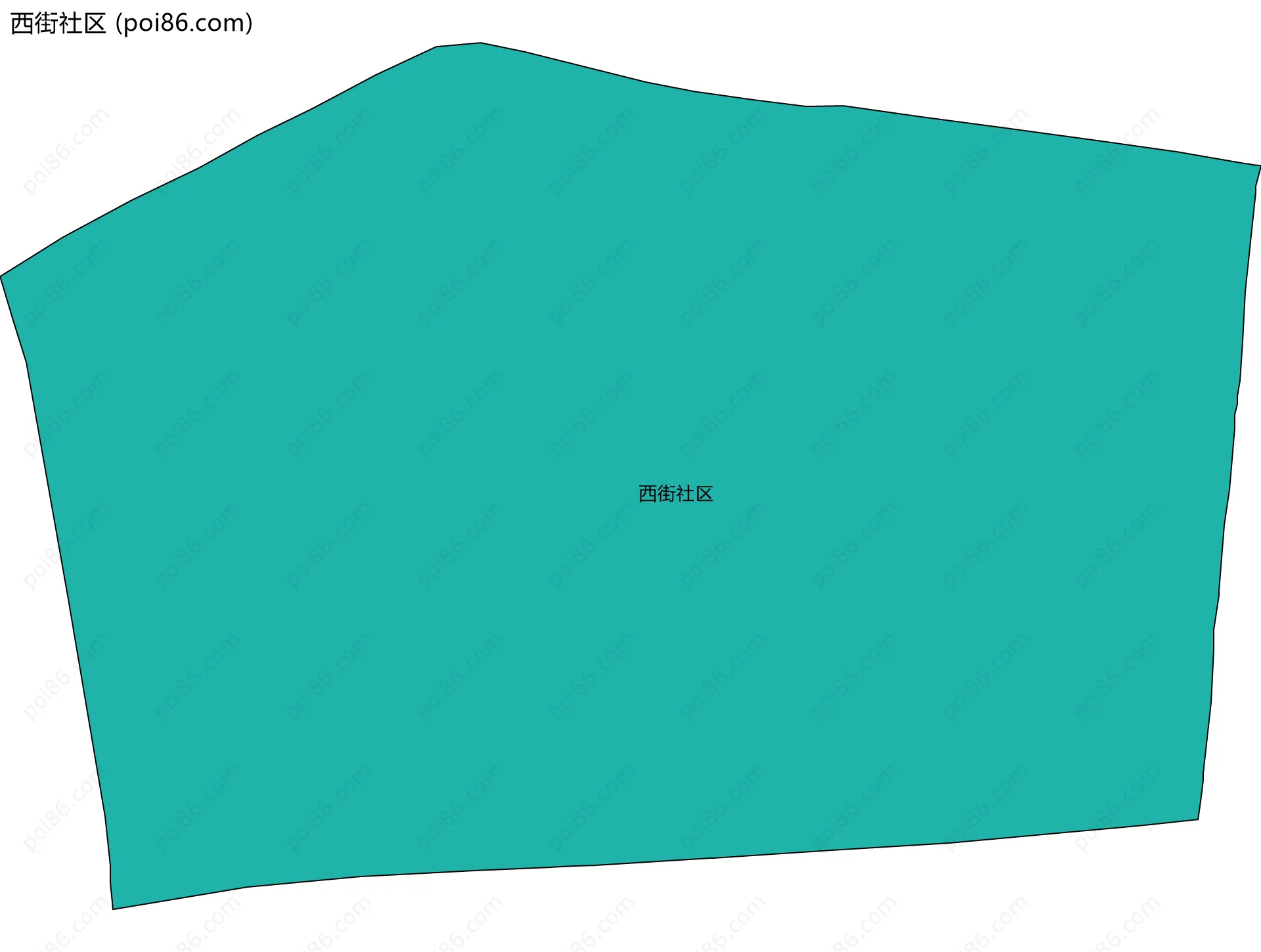 西街社区边界地图
