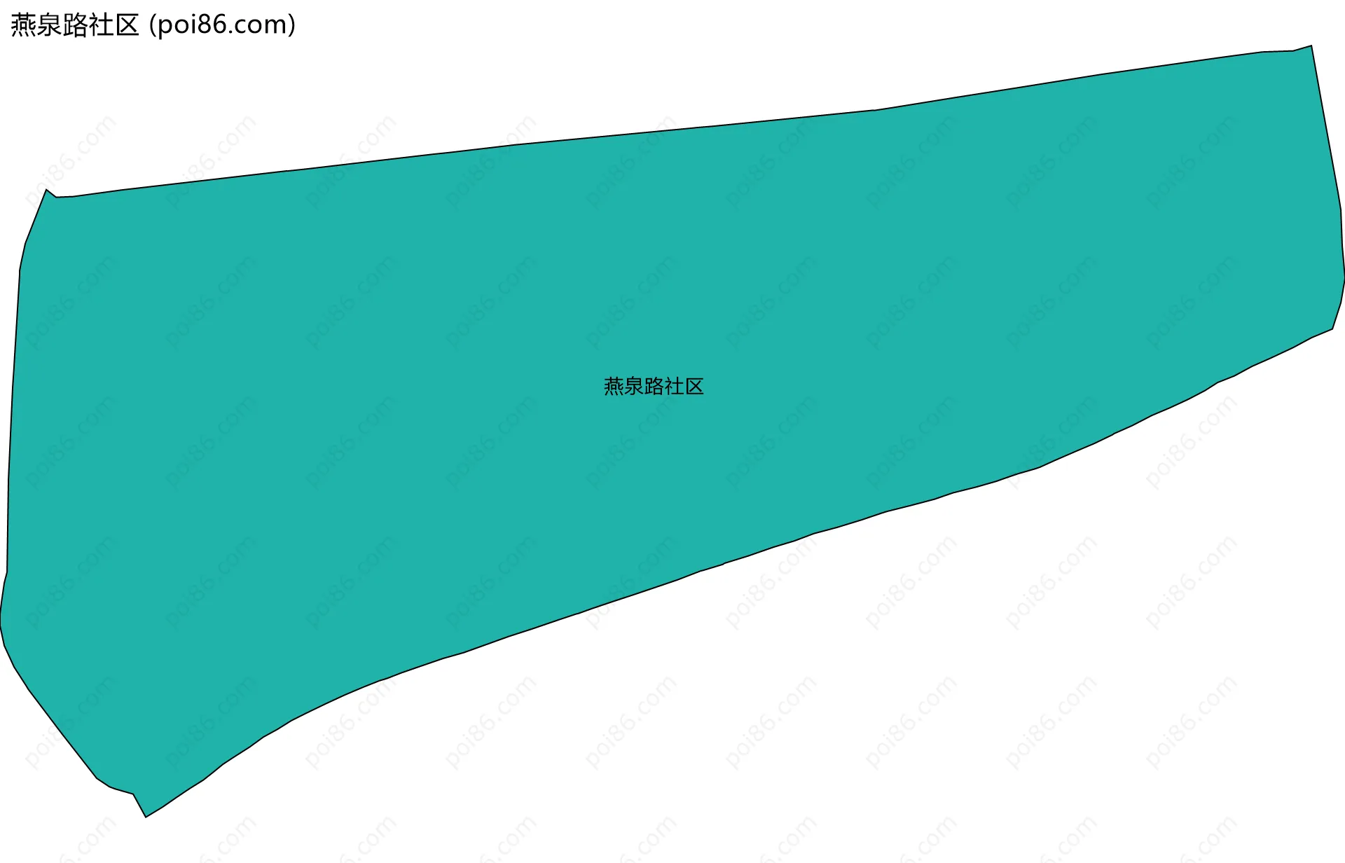 燕泉路社区边界地图