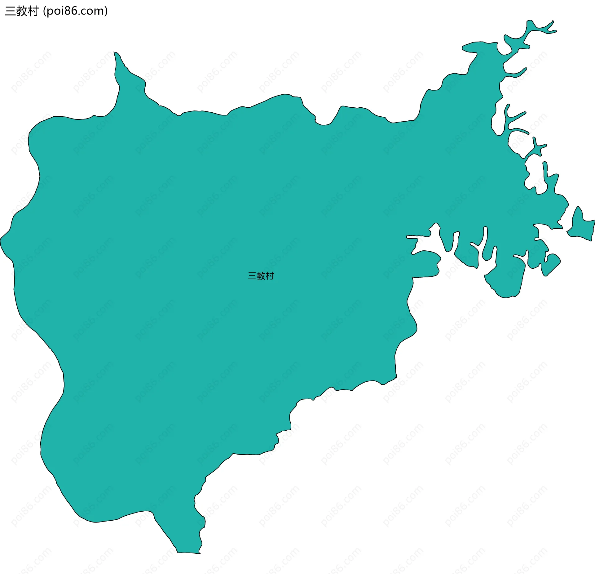 三教村边界地图