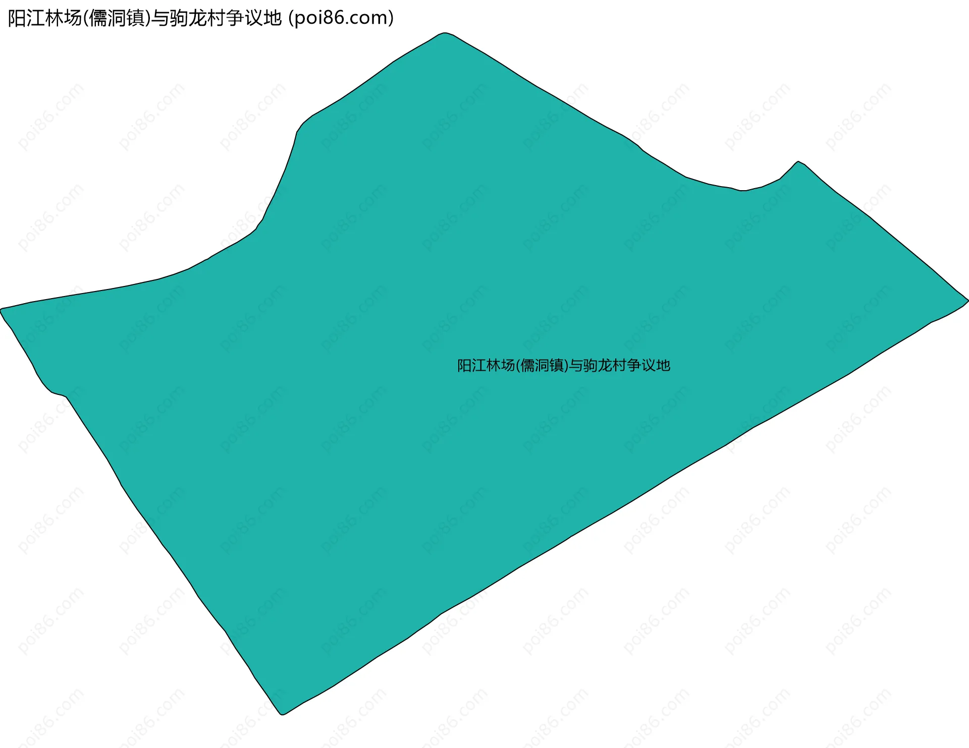 阳江林场(儒洞镇)与驹龙村争议地边界地图