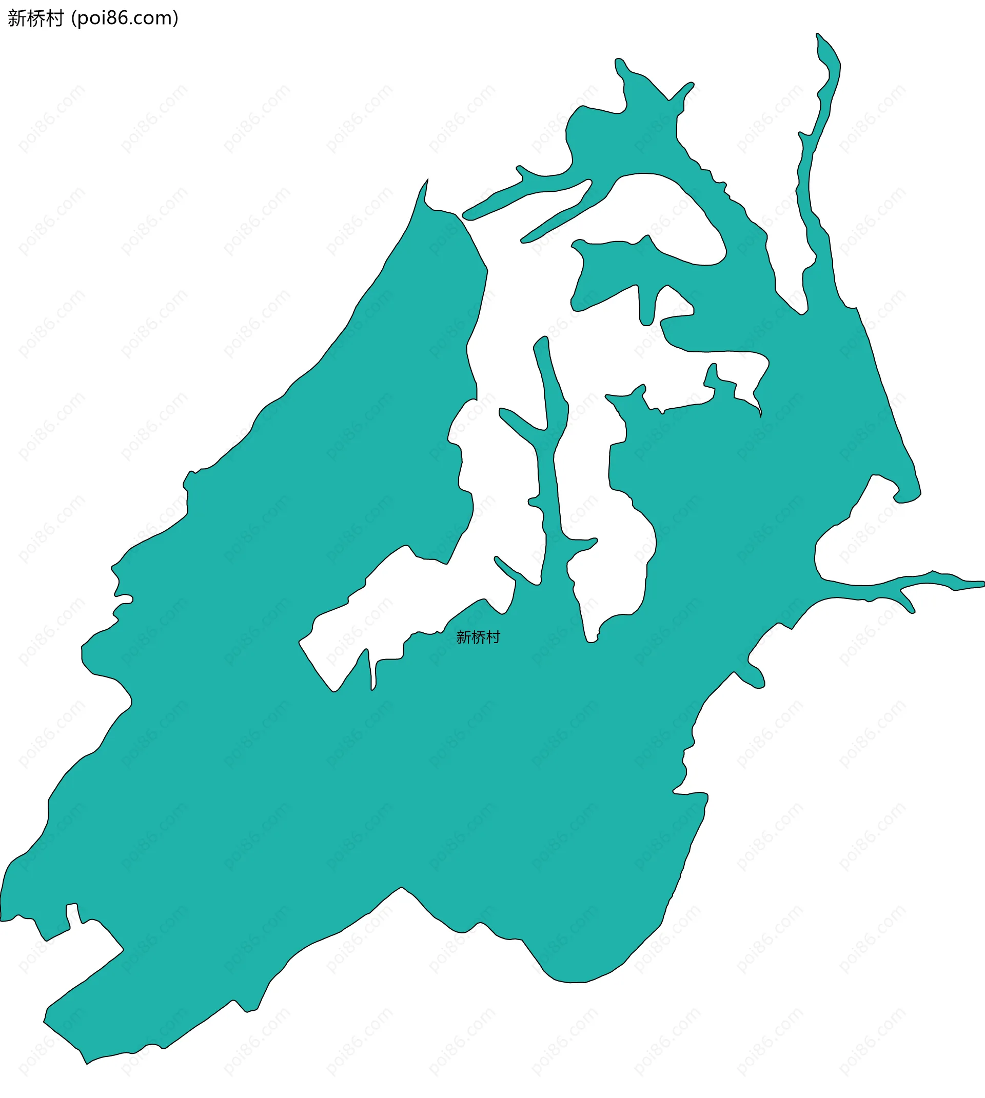 新桥村边界地图