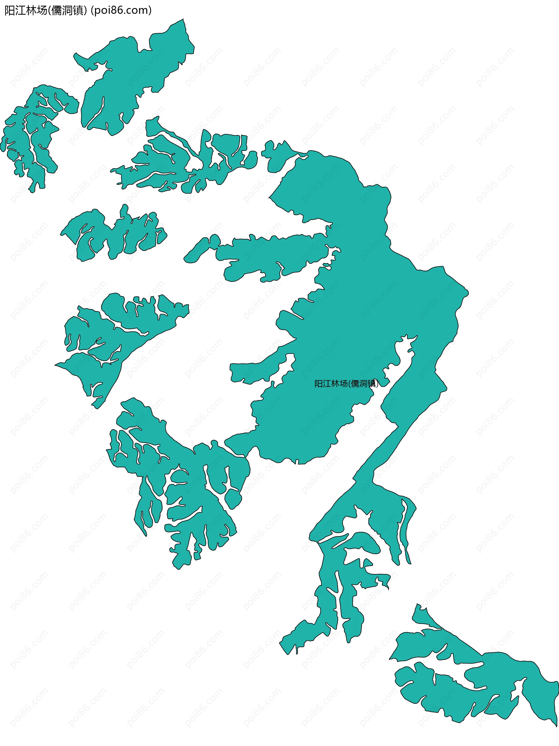 阳江林场(儒洞镇)边界地图