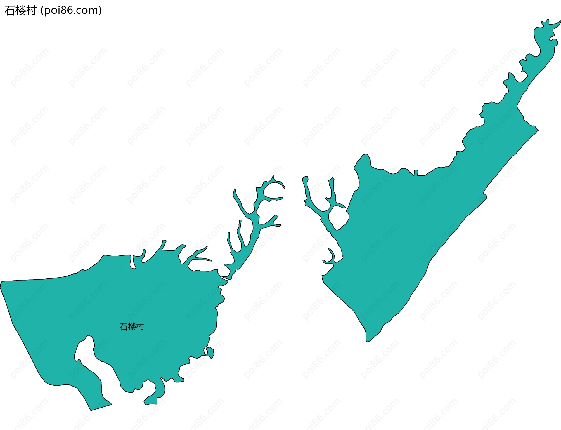 石楼村边界地图