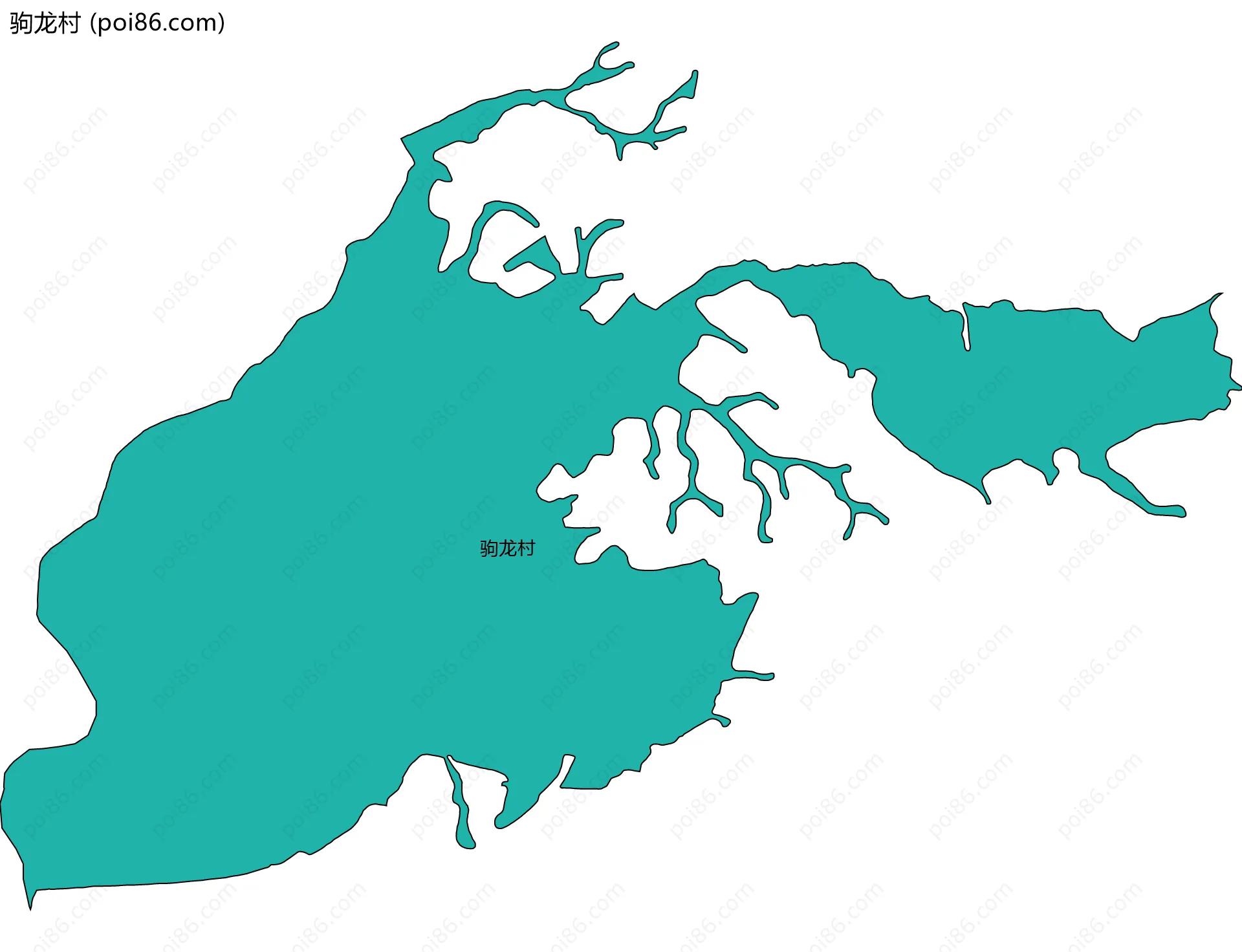 驹龙村边界地图