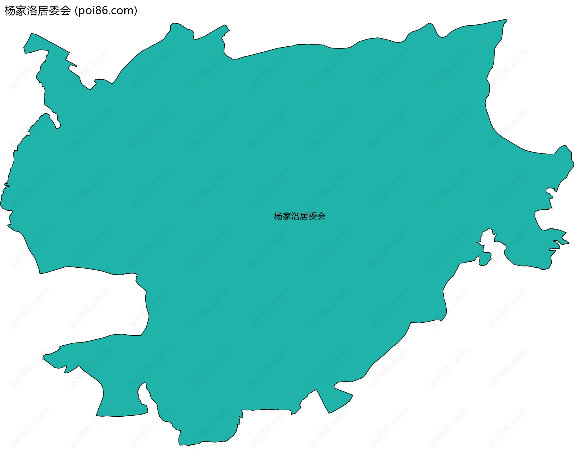 杨家洛居委会边界地图