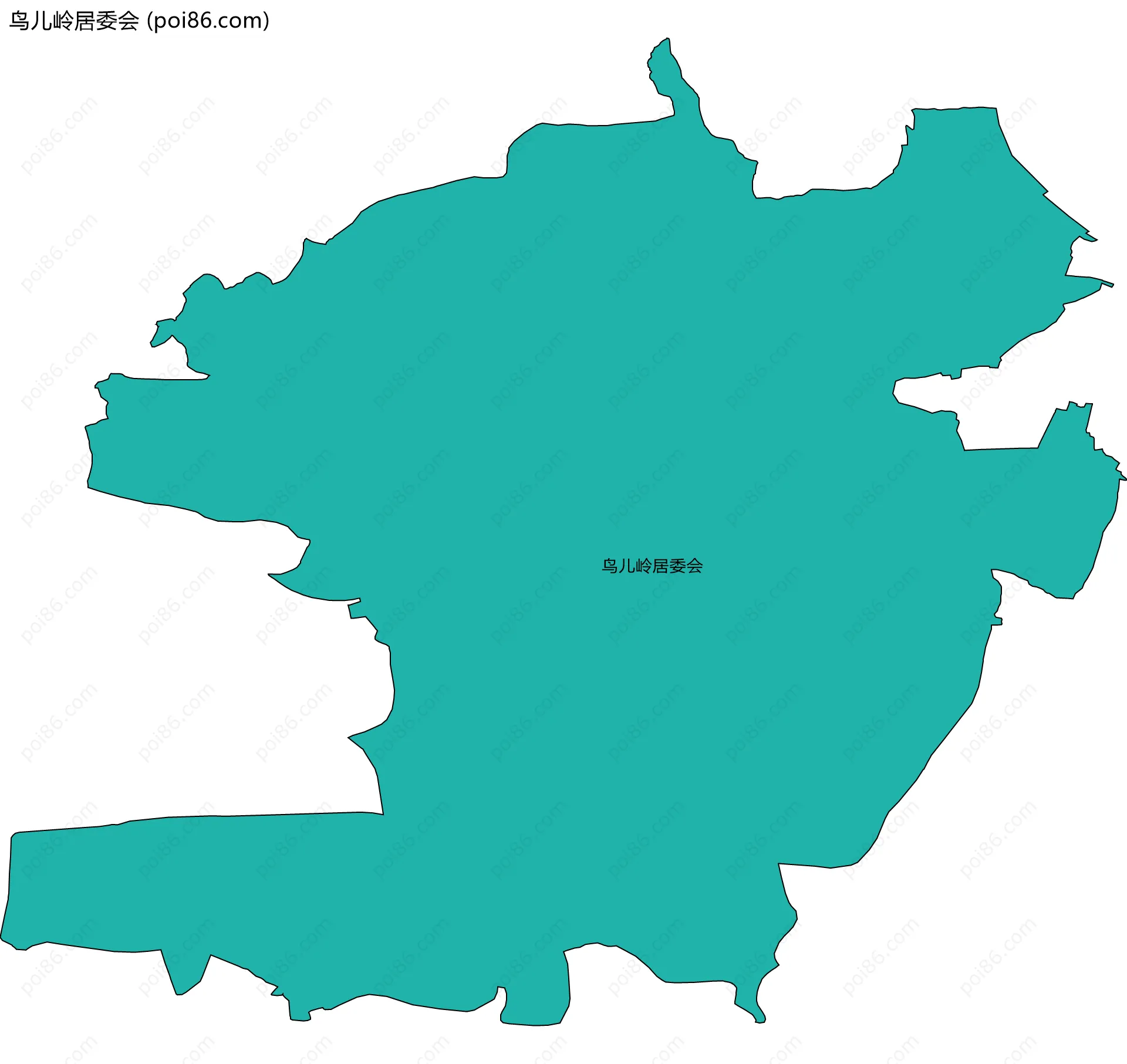 鸟儿岭居委会边界地图