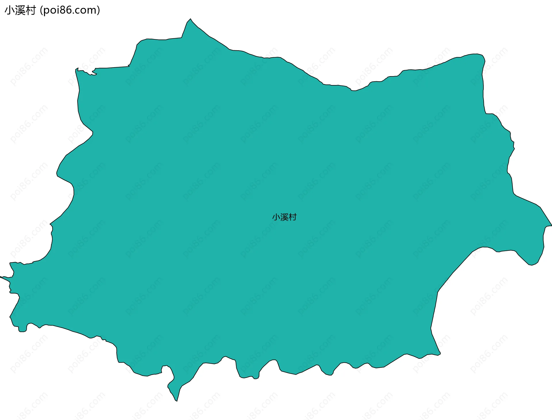 小溪村边界地图