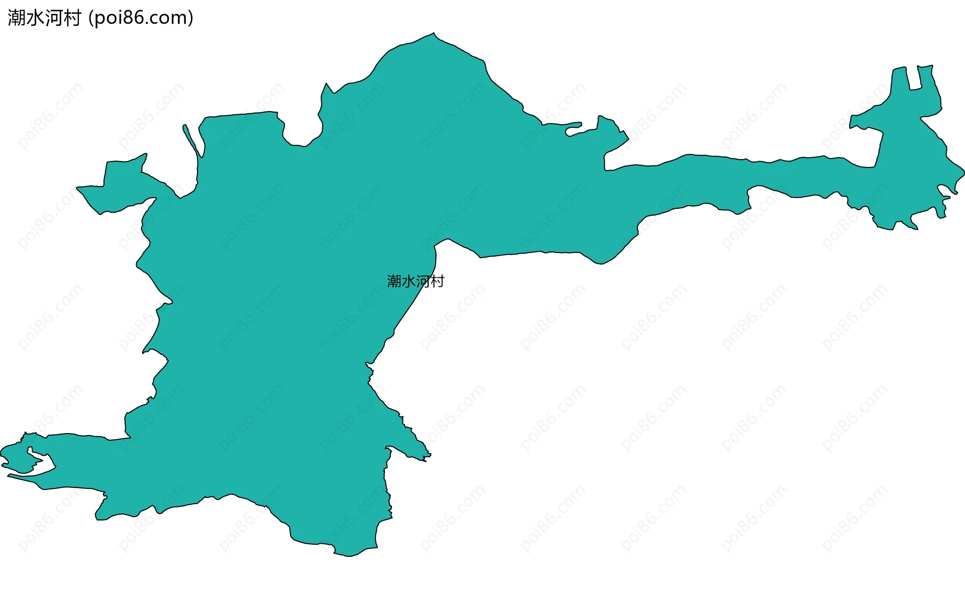 潮水河村边界地图