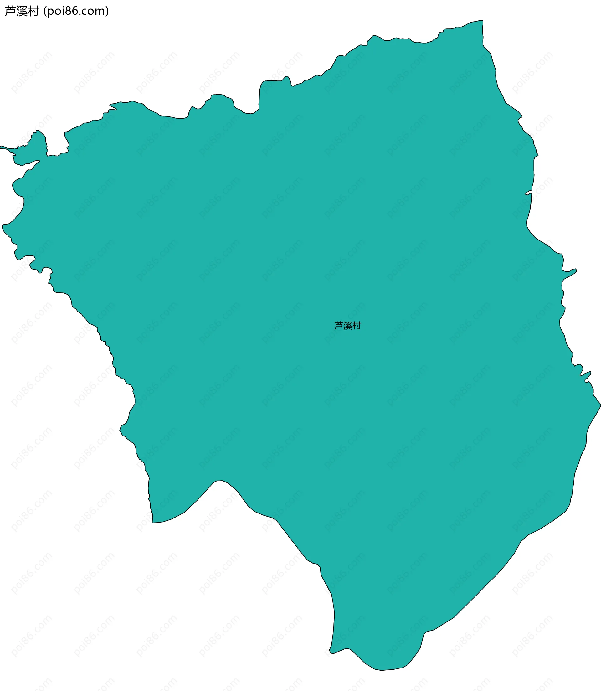 芦溪村边界地图