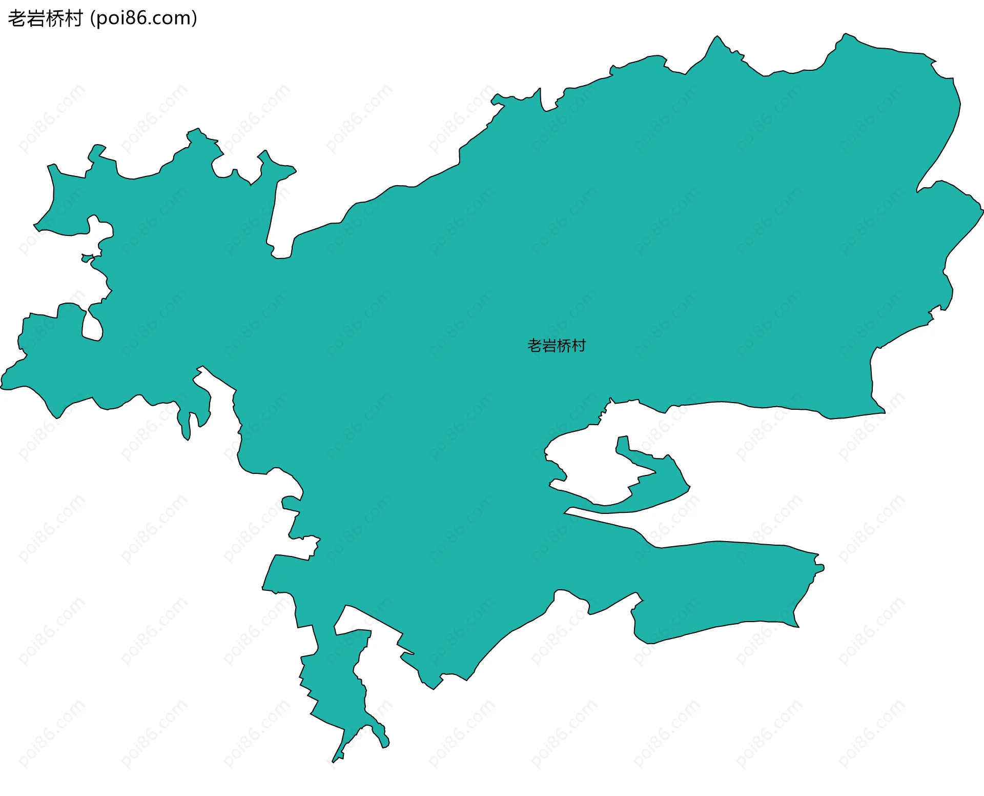 老岩桥村边界地图