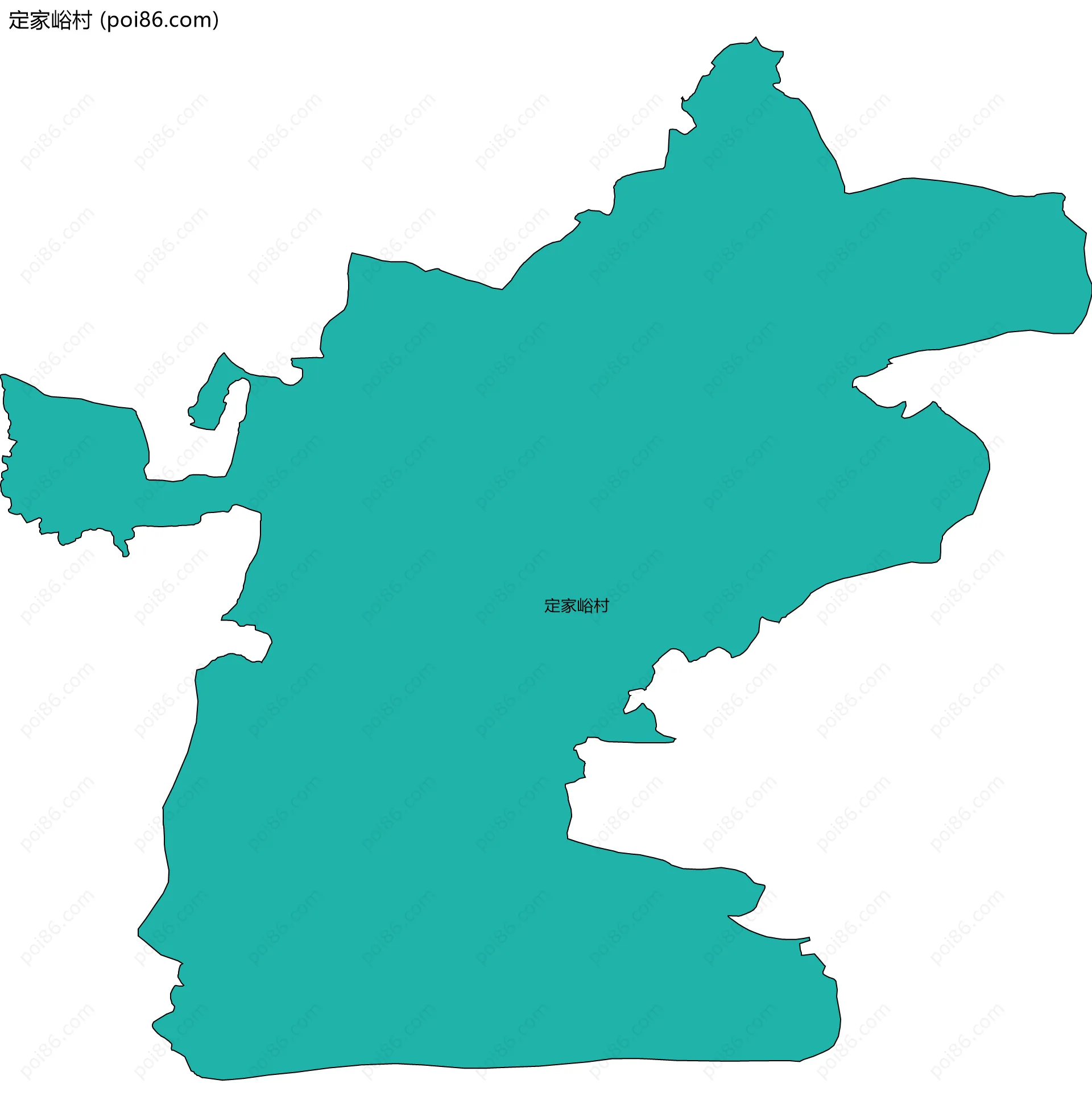 定家峪村边界地图