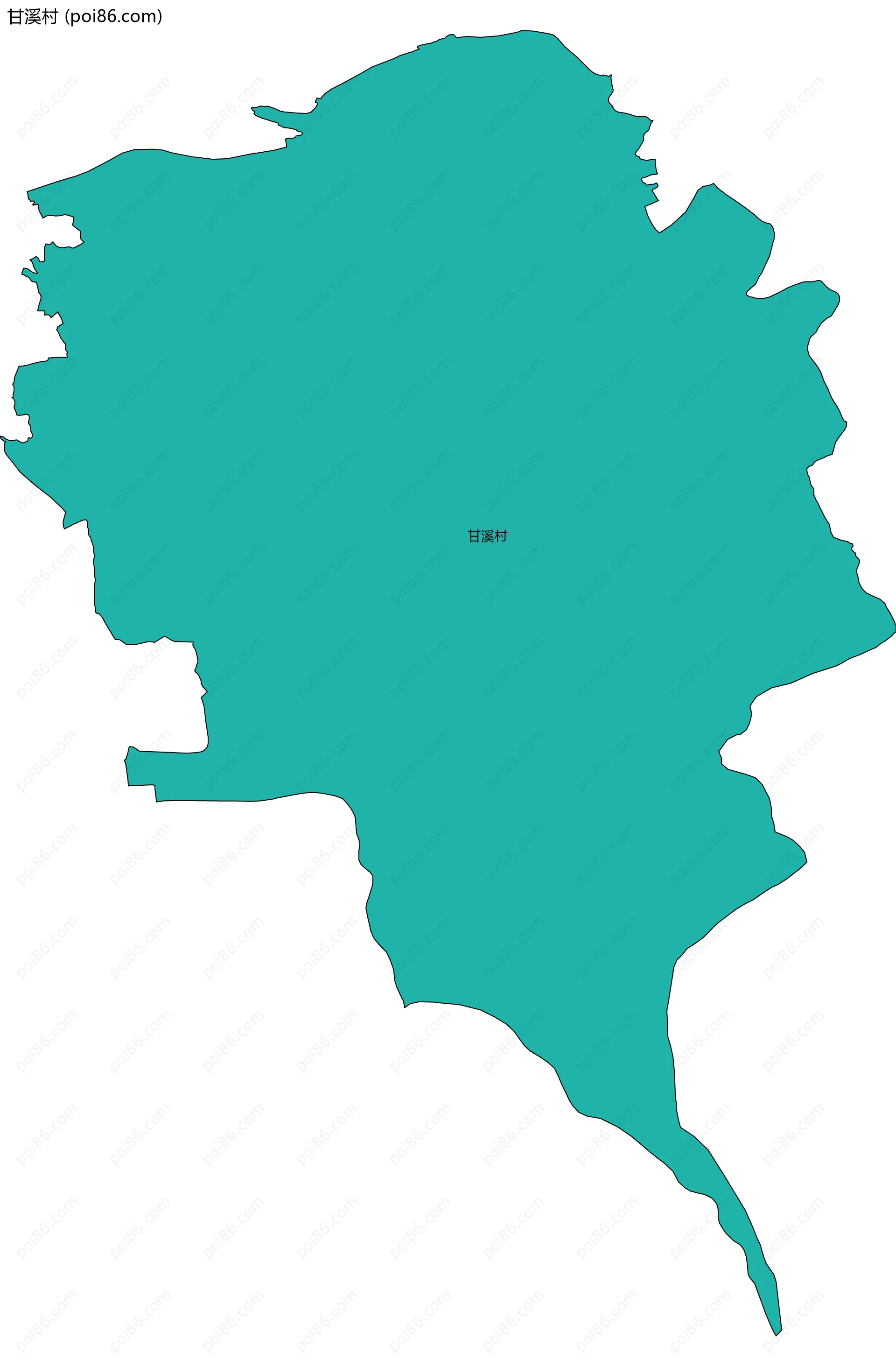 甘溪村边界地图