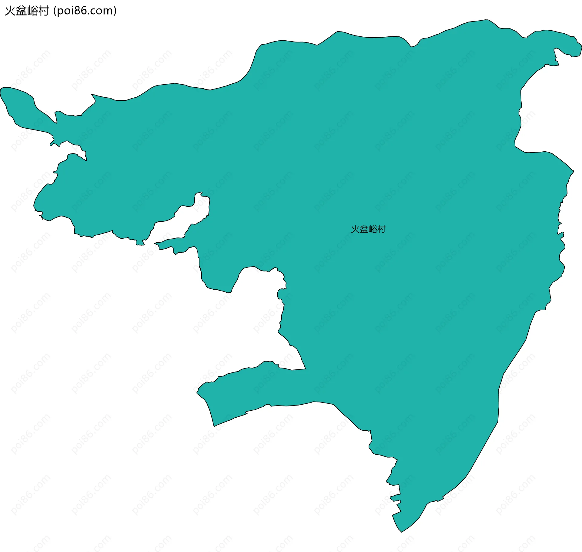 火盆峪村边界地图