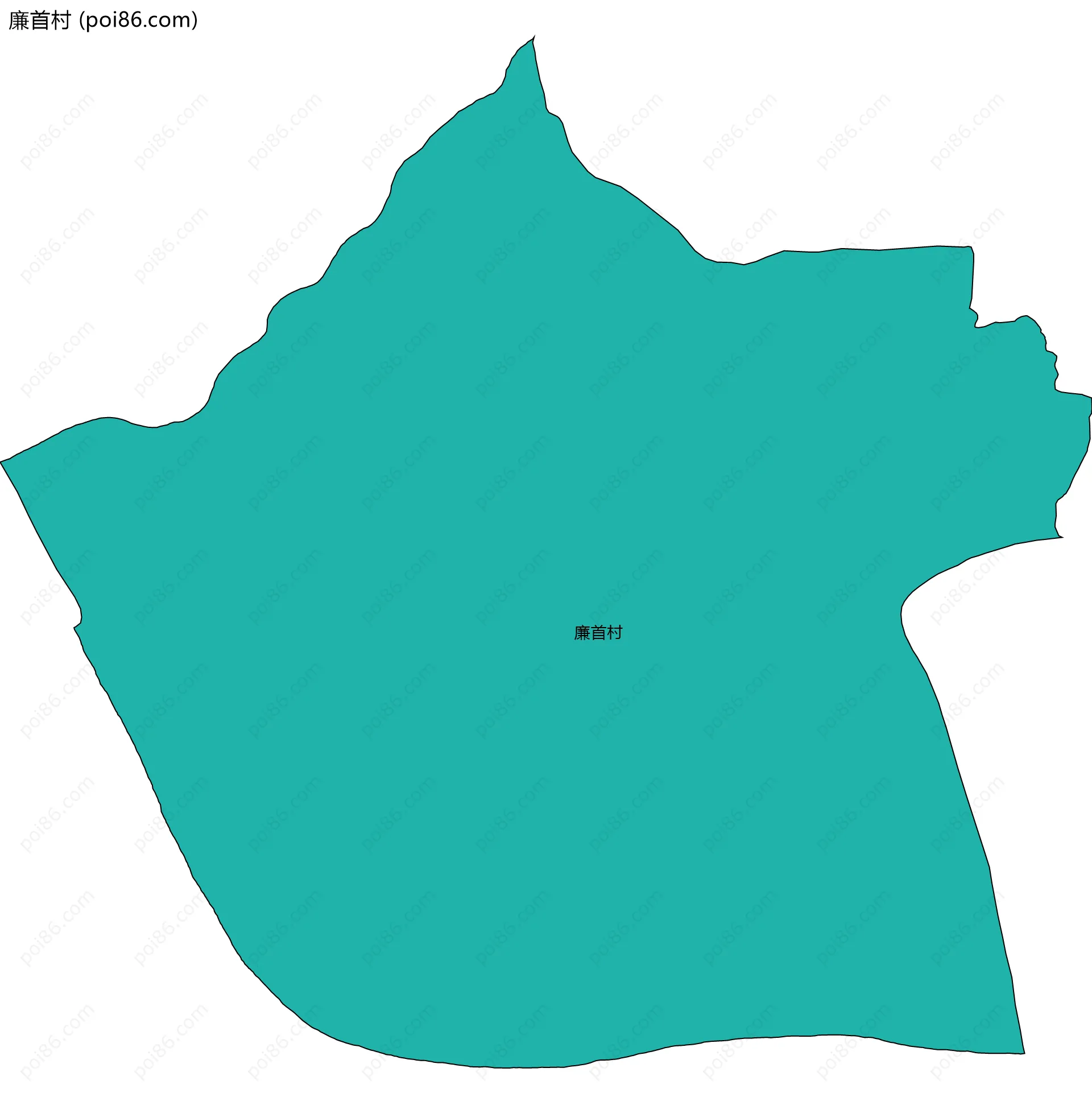 廉首村边界地图