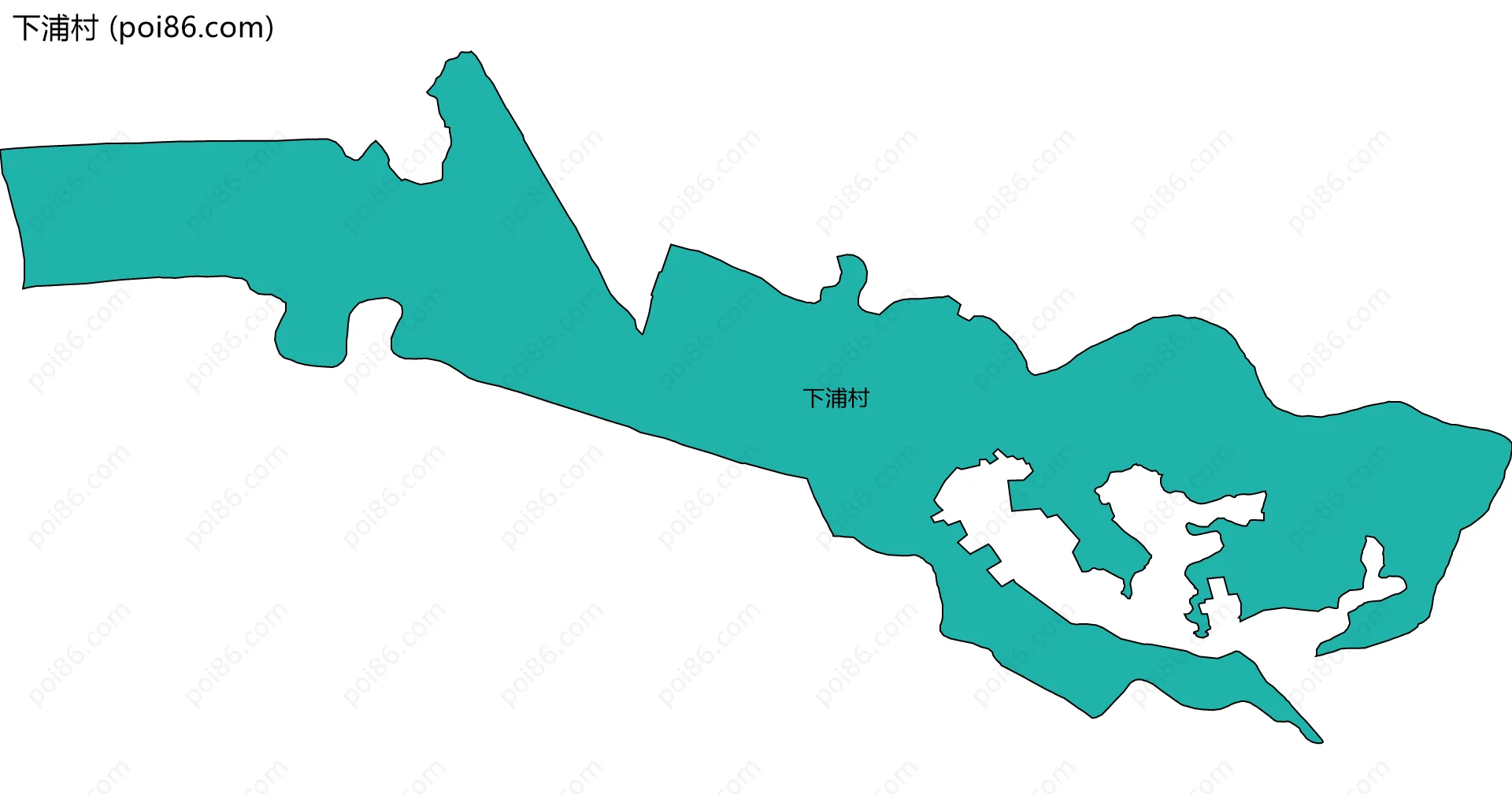 下浦村边界地图