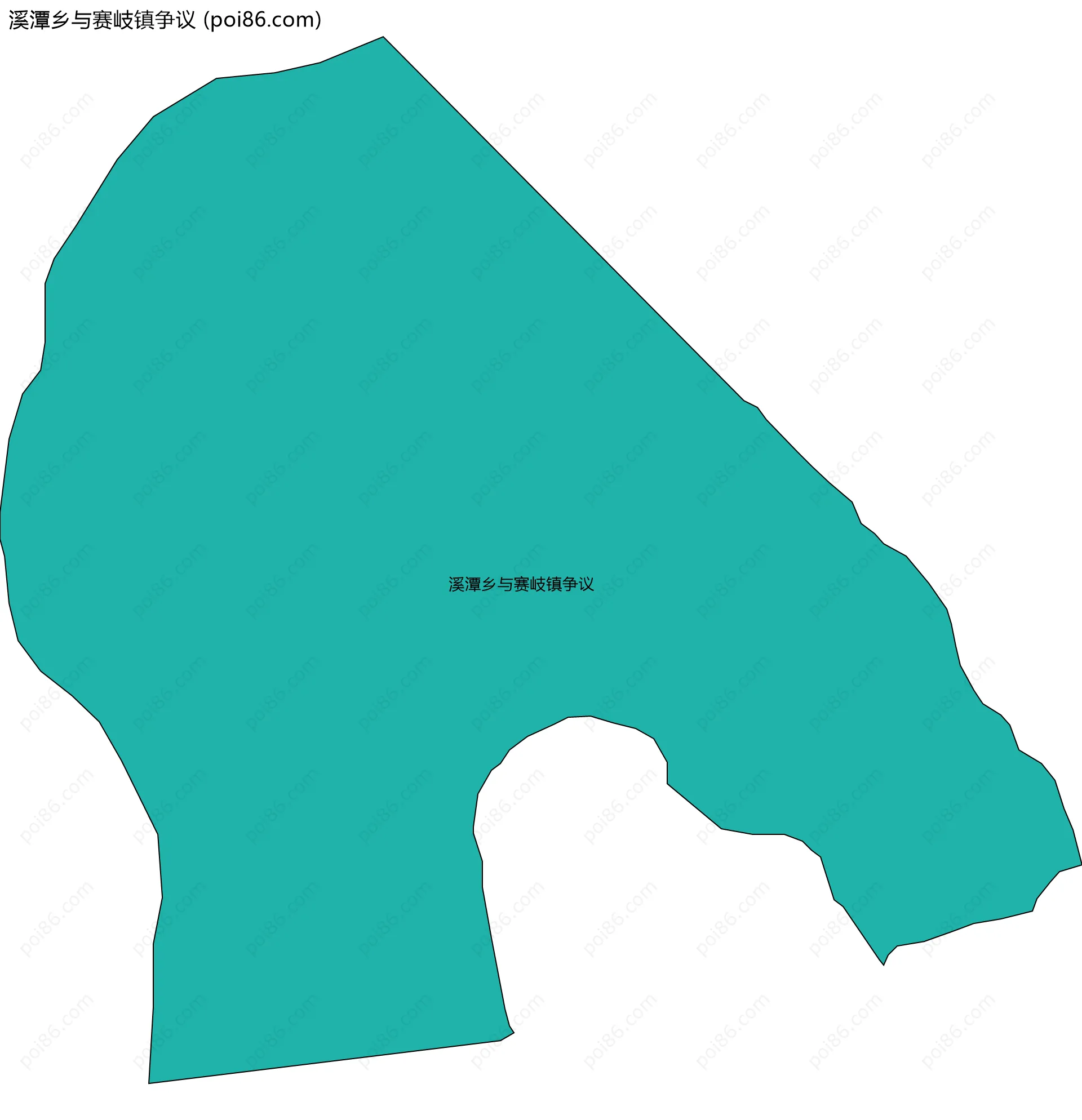 溪潭乡与赛岐镇争议边界地图