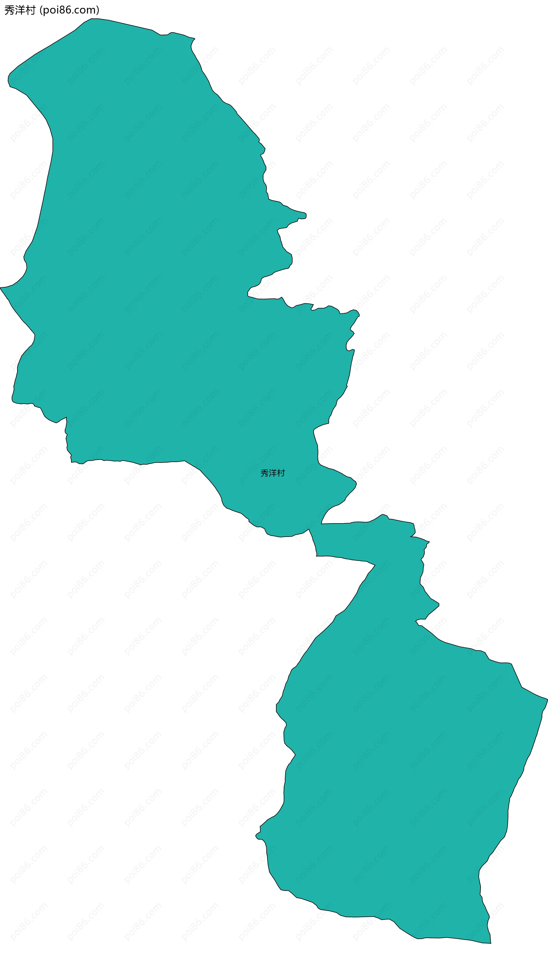 秀洋村边界地图