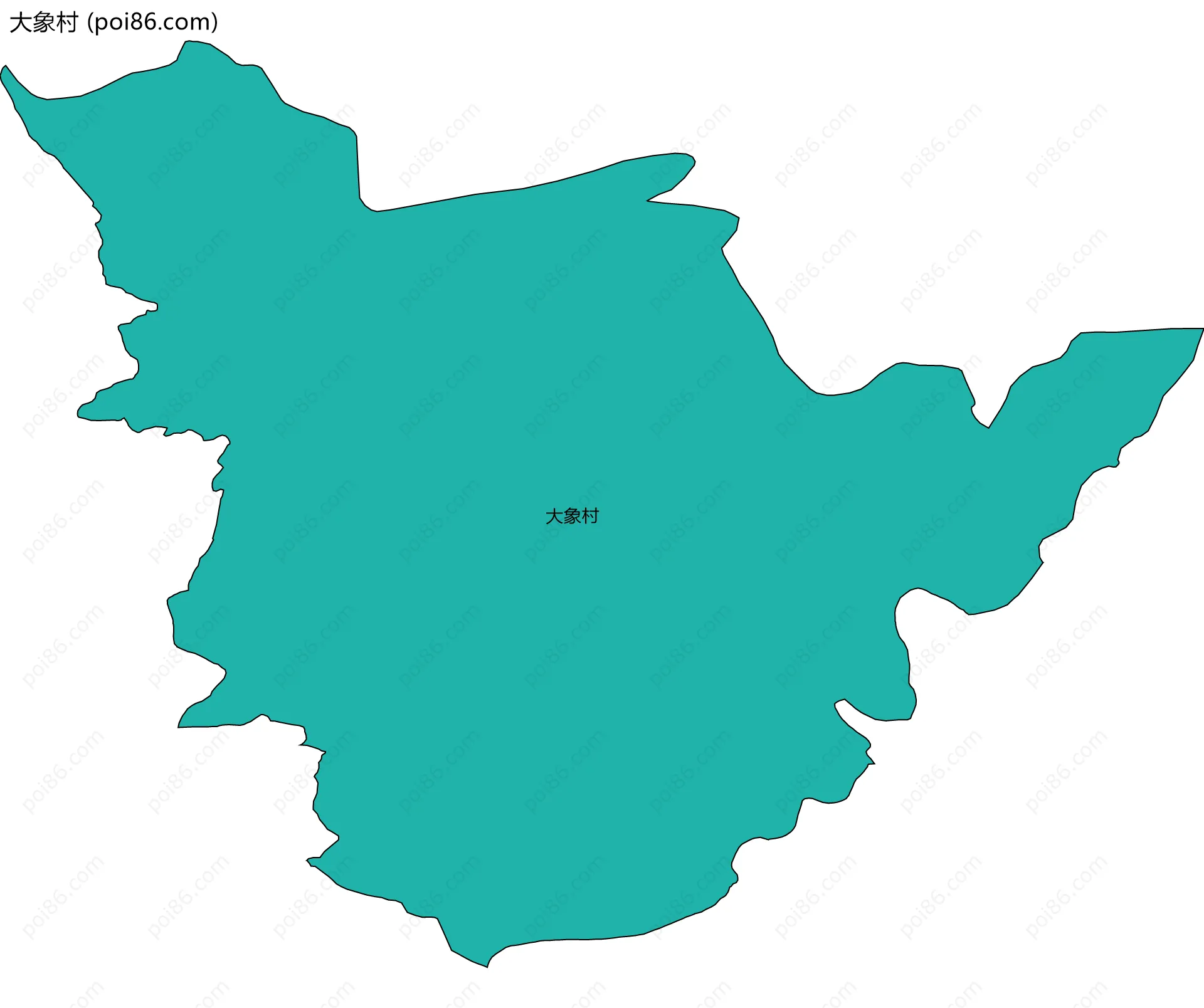 大象村边界地图